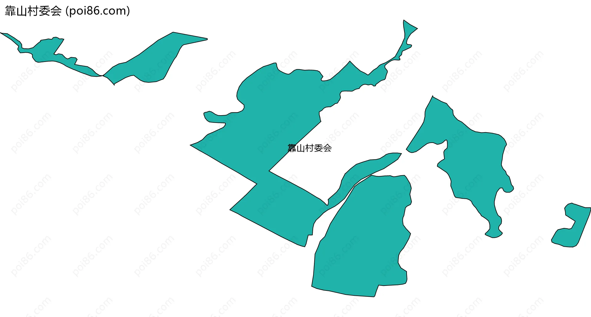 靠山村委会边界地图