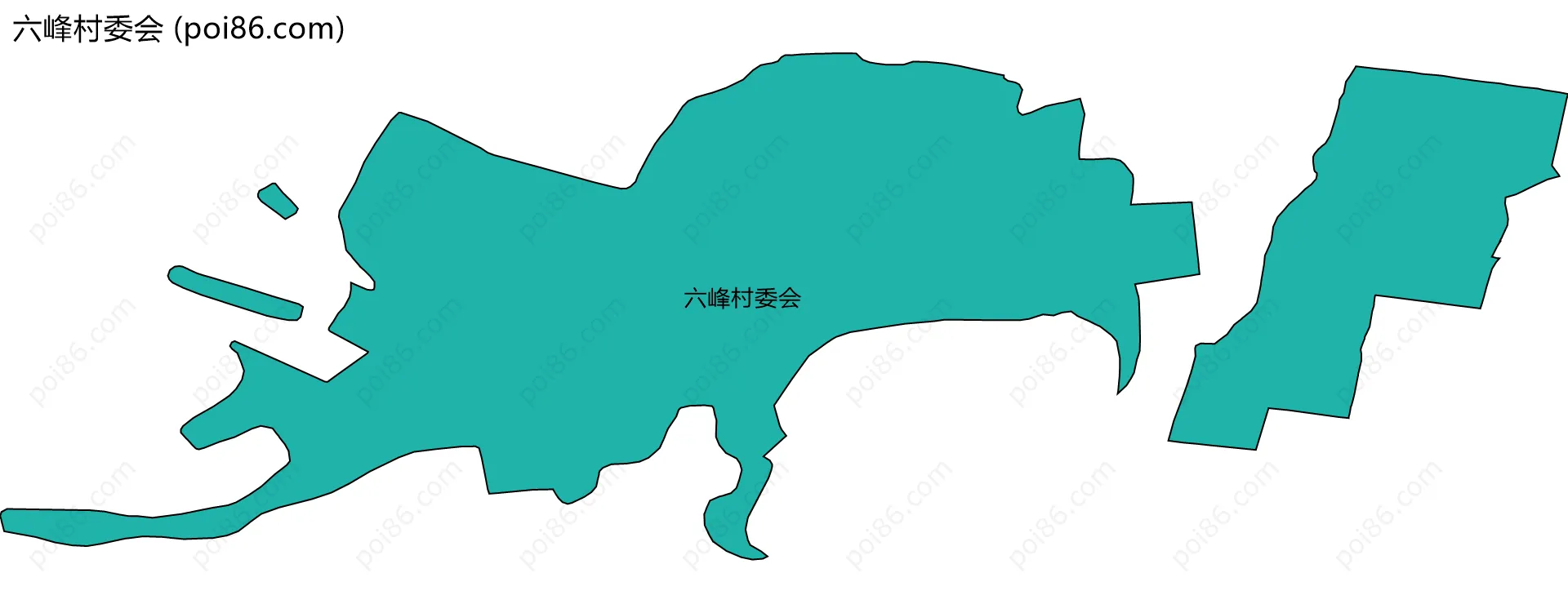 六峰村委会边界地图