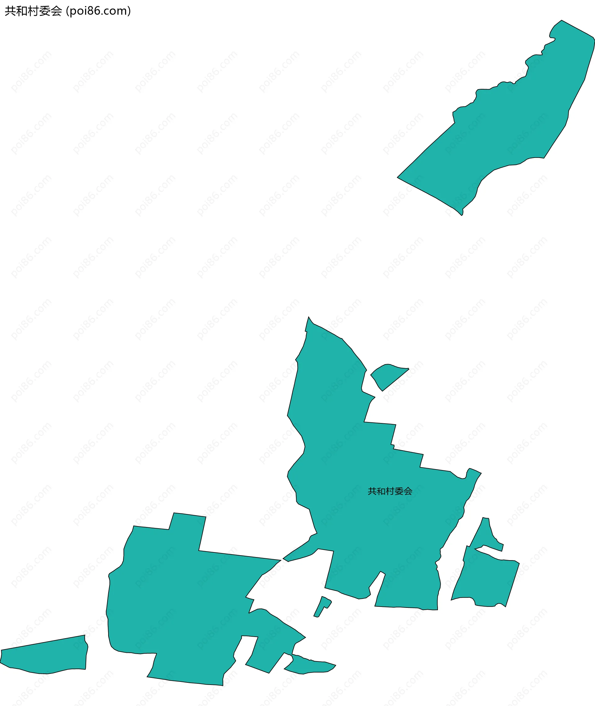 共和村委会边界地图