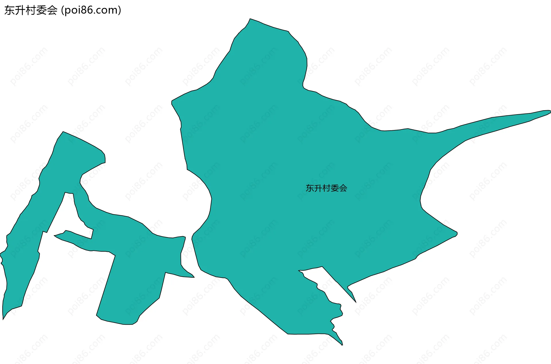 东升村委会边界地图