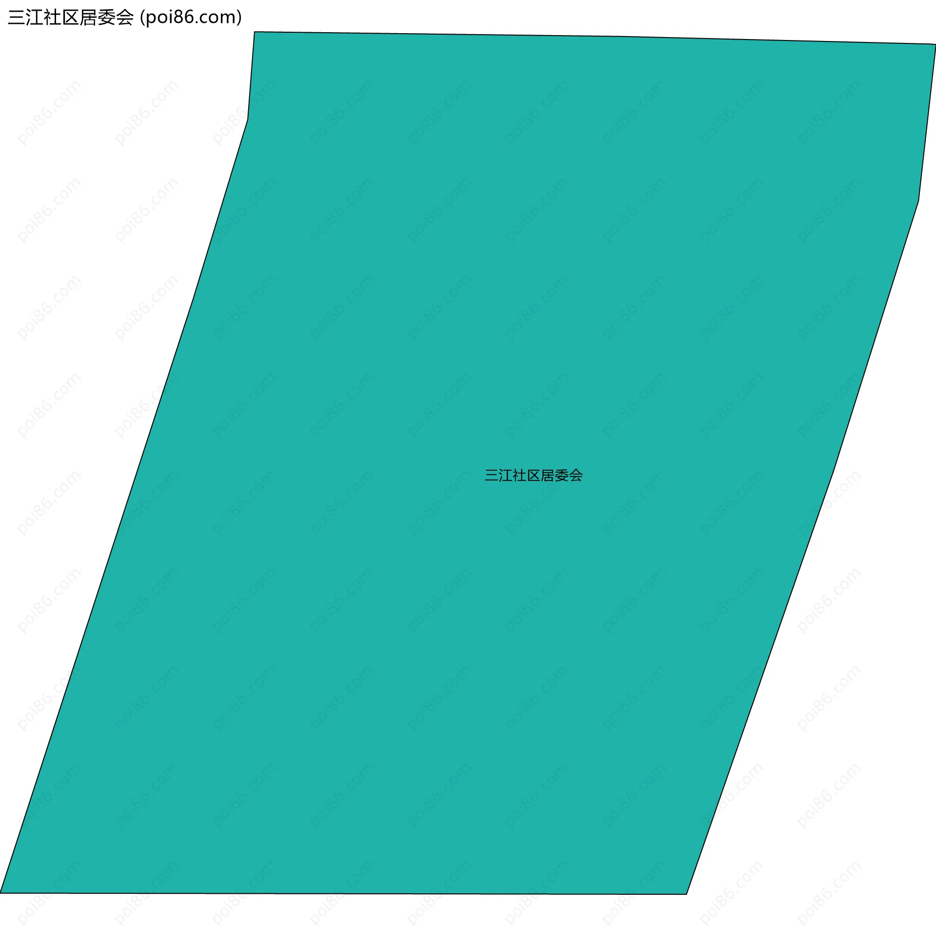 三江社区居委会边界地图
