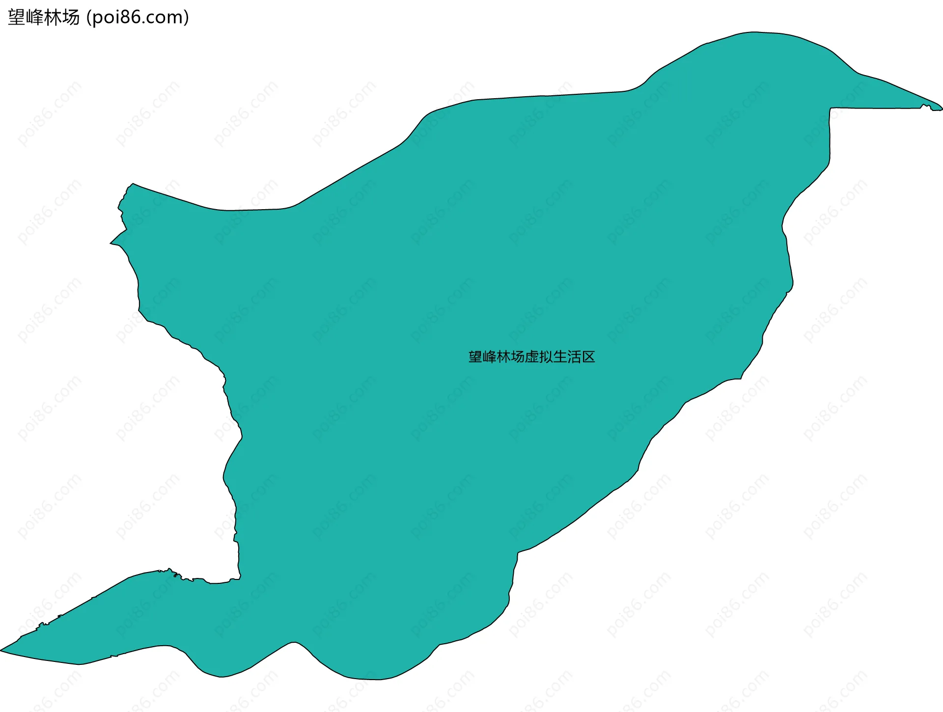 望峰林场边界地图(五级行政区划)