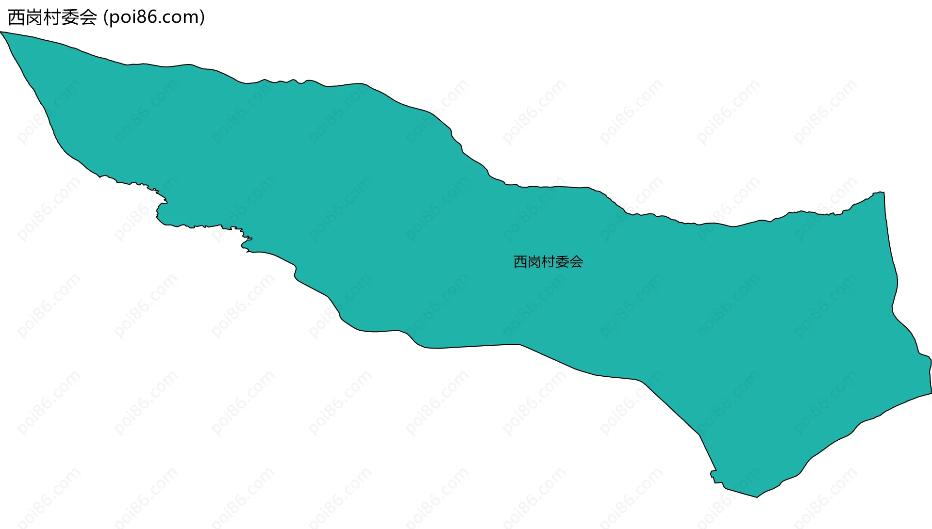 西岗村委会边界地图