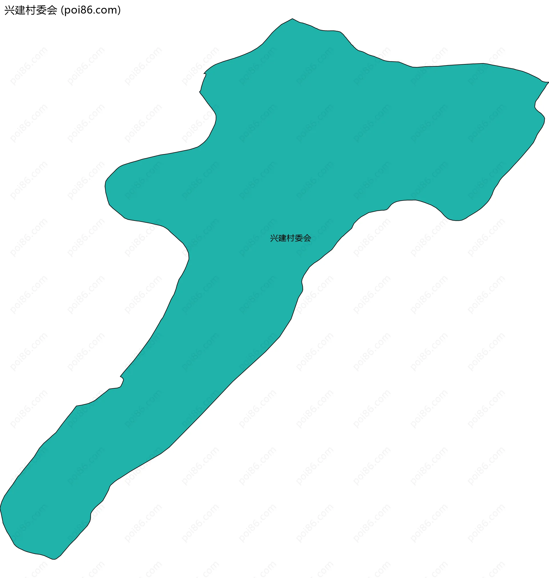 兴建村委会边界地图