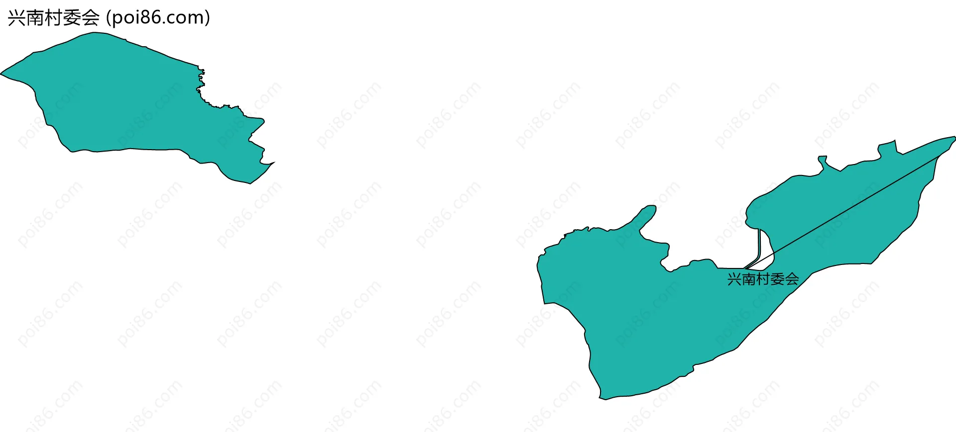 兴南村委会边界地图