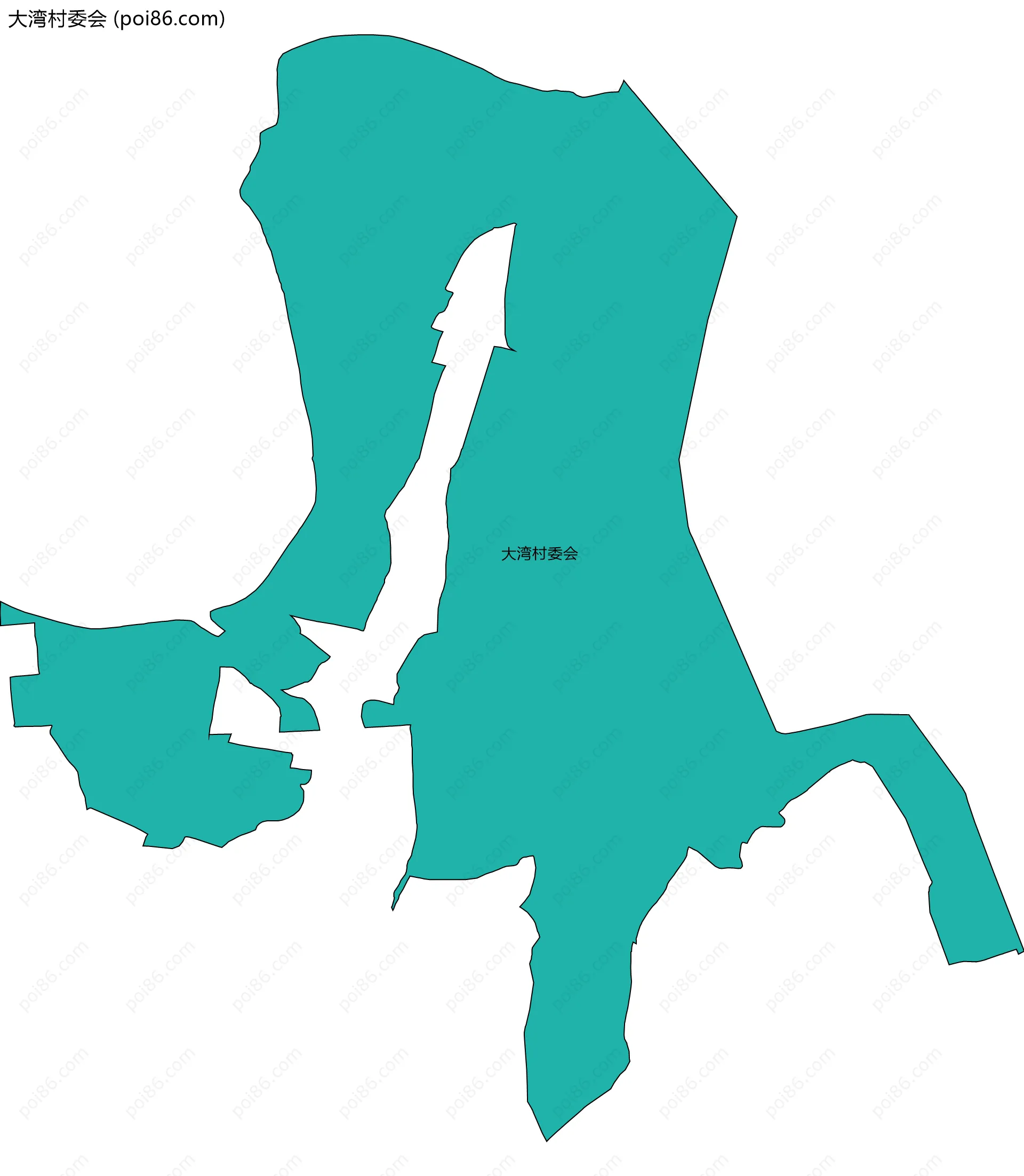 大湾村委会边界地图