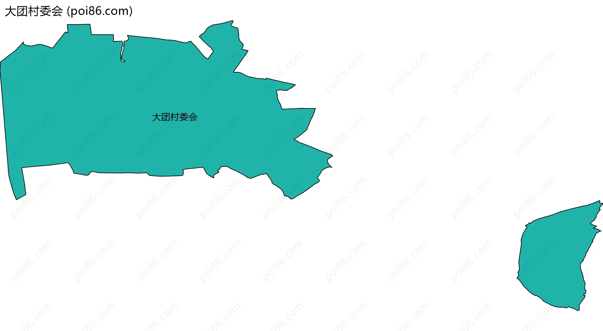 大团村委会边界地图