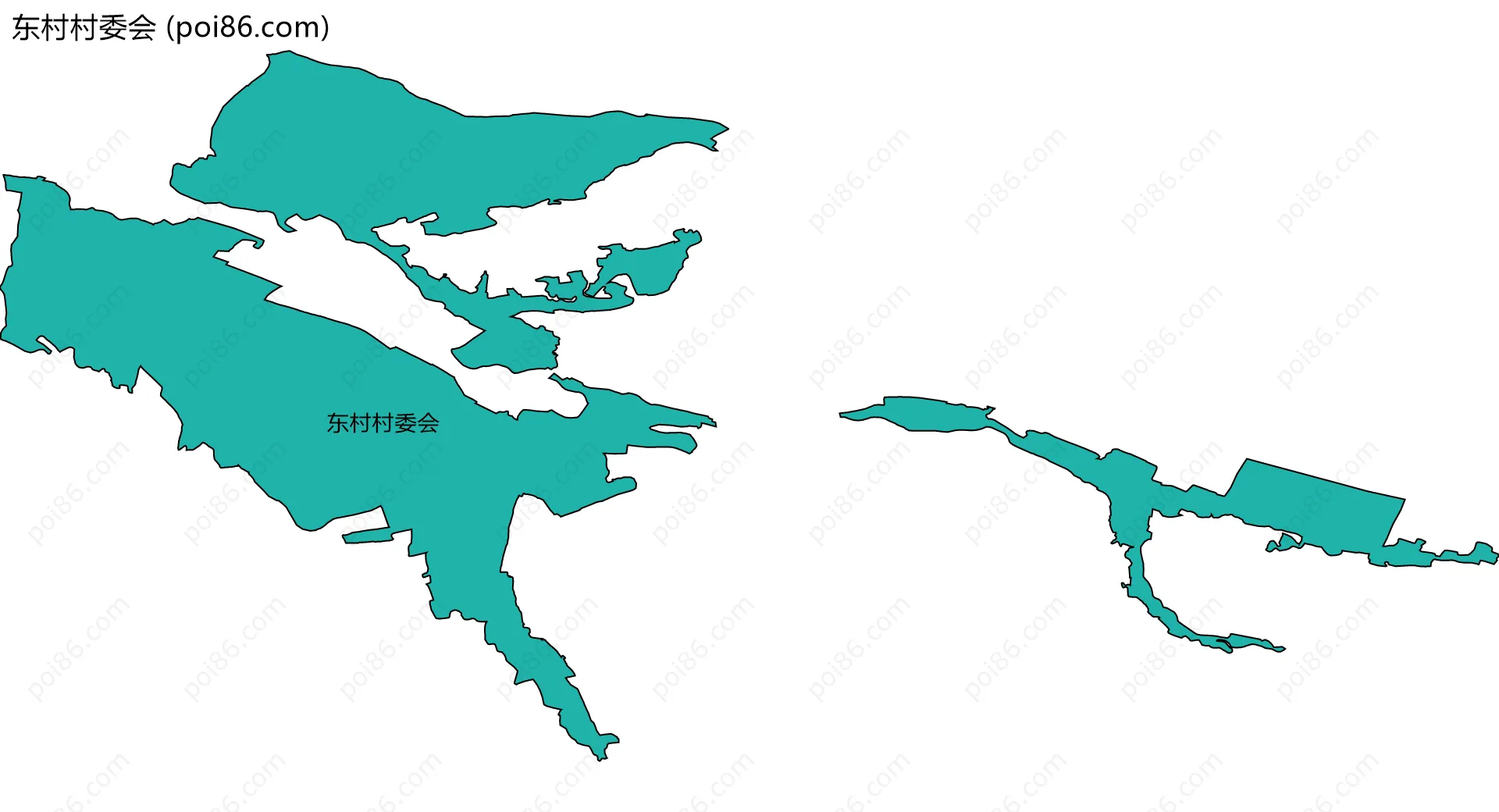 东村村委会边界地图