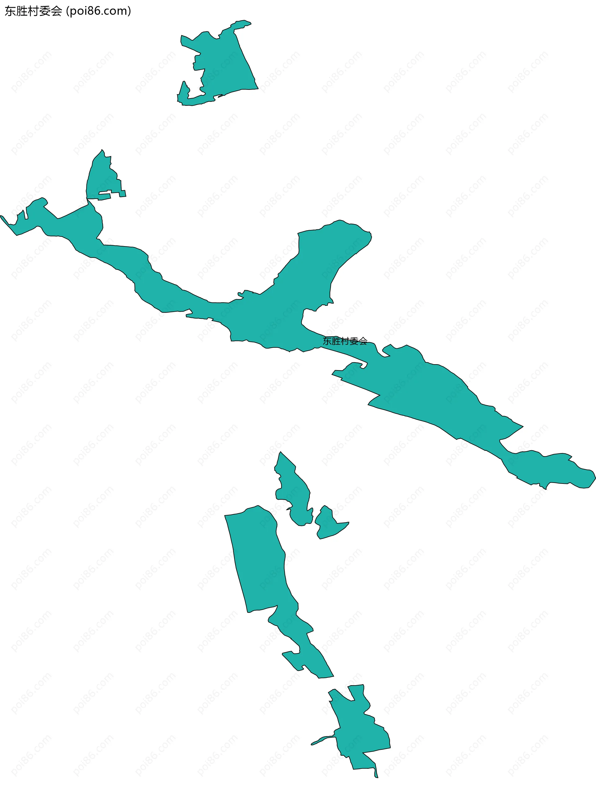 东胜村委会边界地图