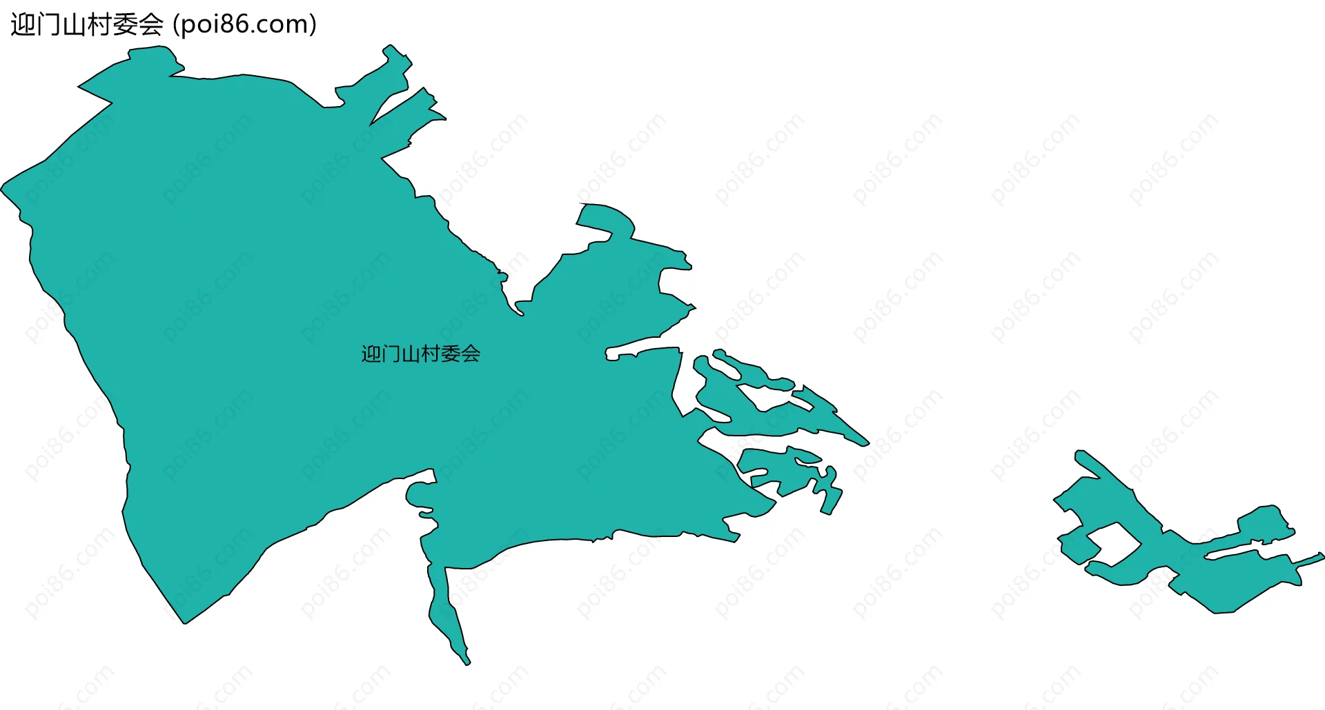 迎门山村委会边界地图