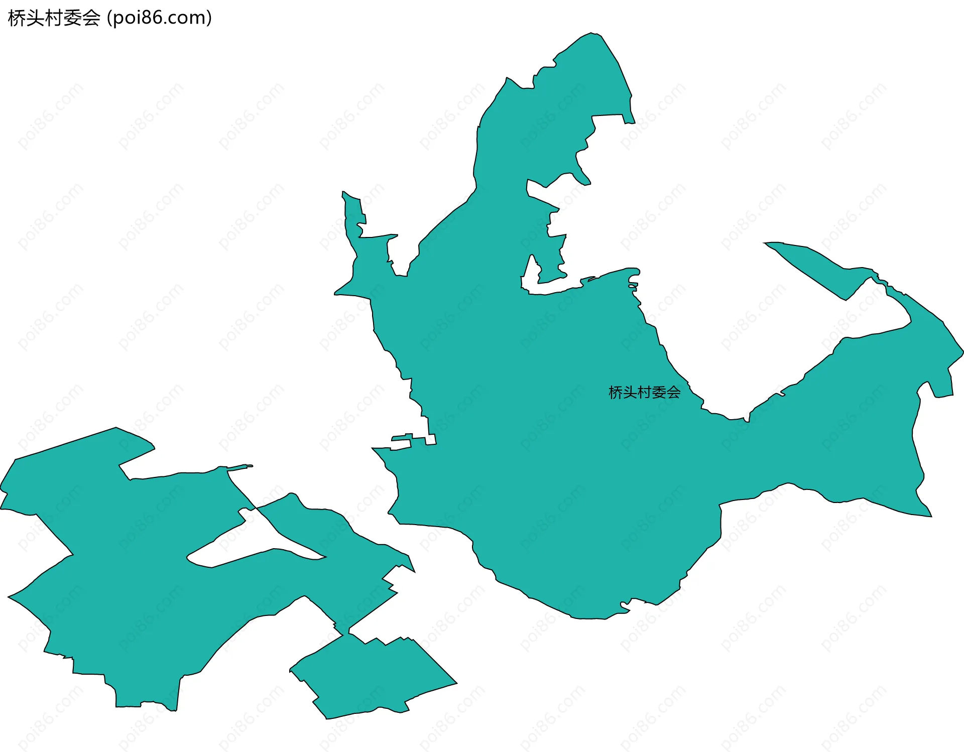 桥头村委会边界地图