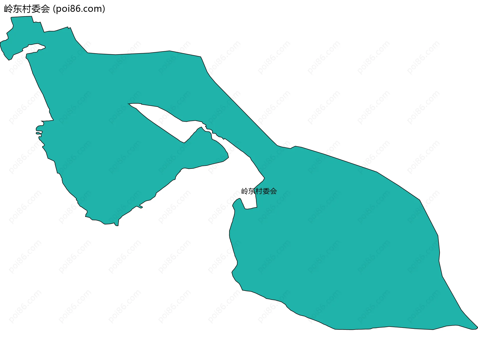 岭东村委会边界地图