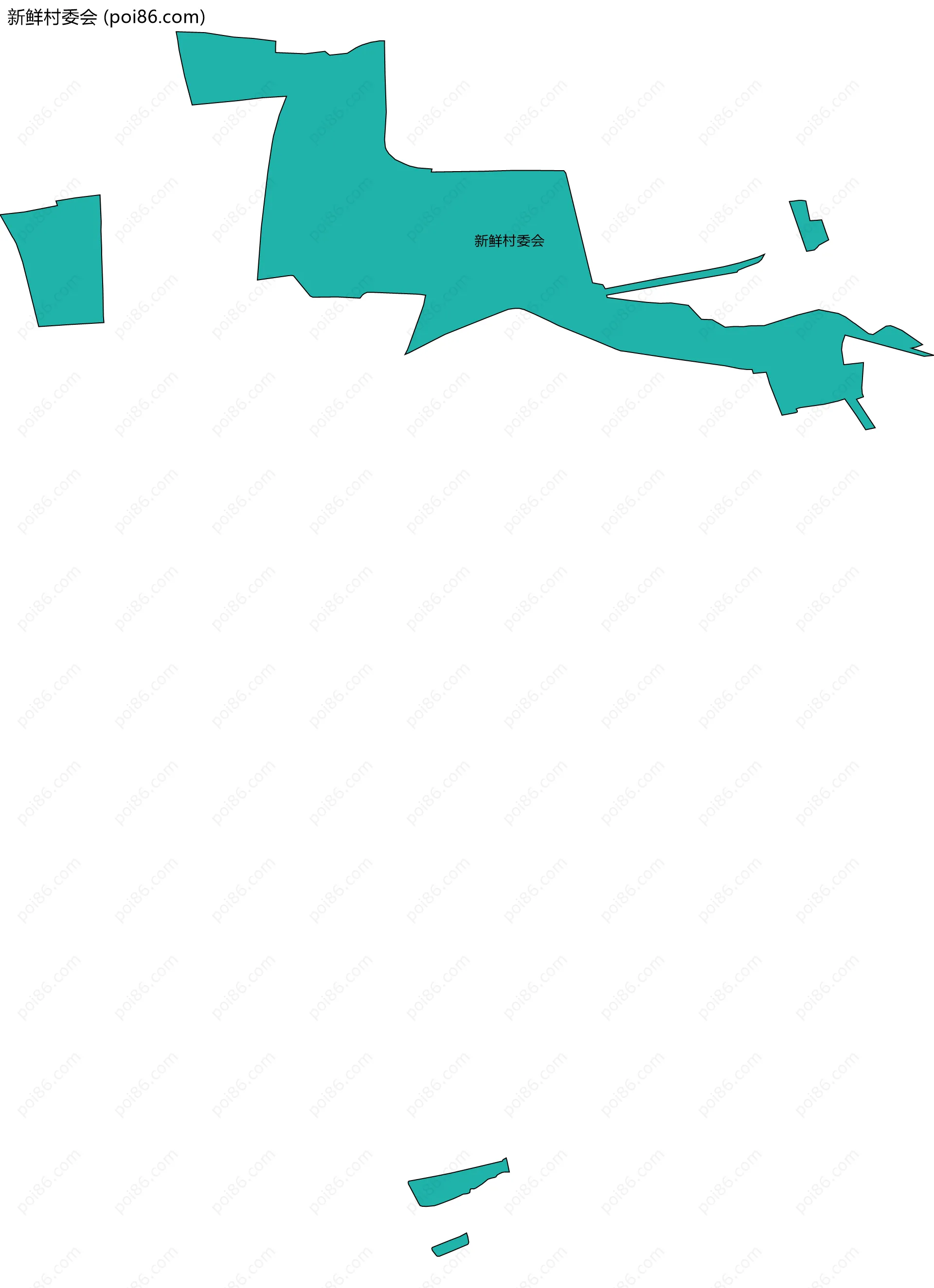 新鲜村委会边界地图