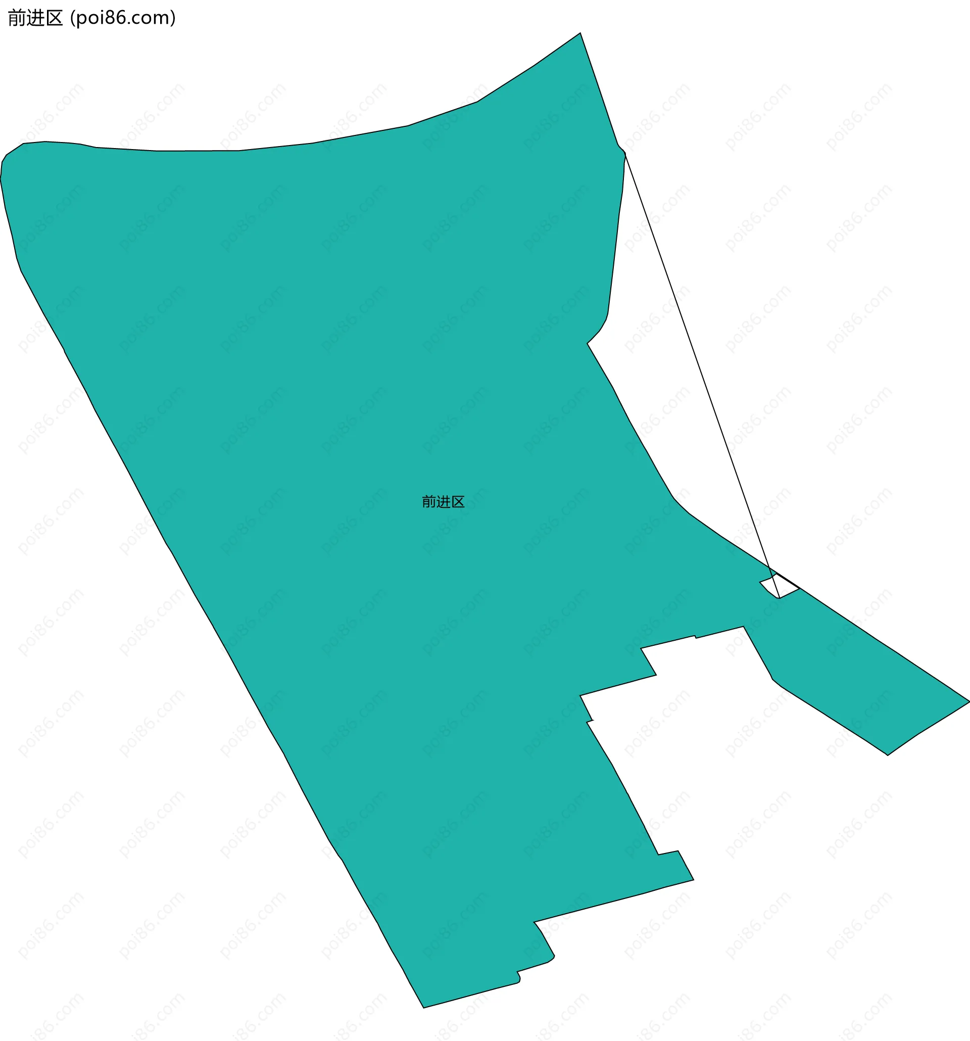 前进区边界地图