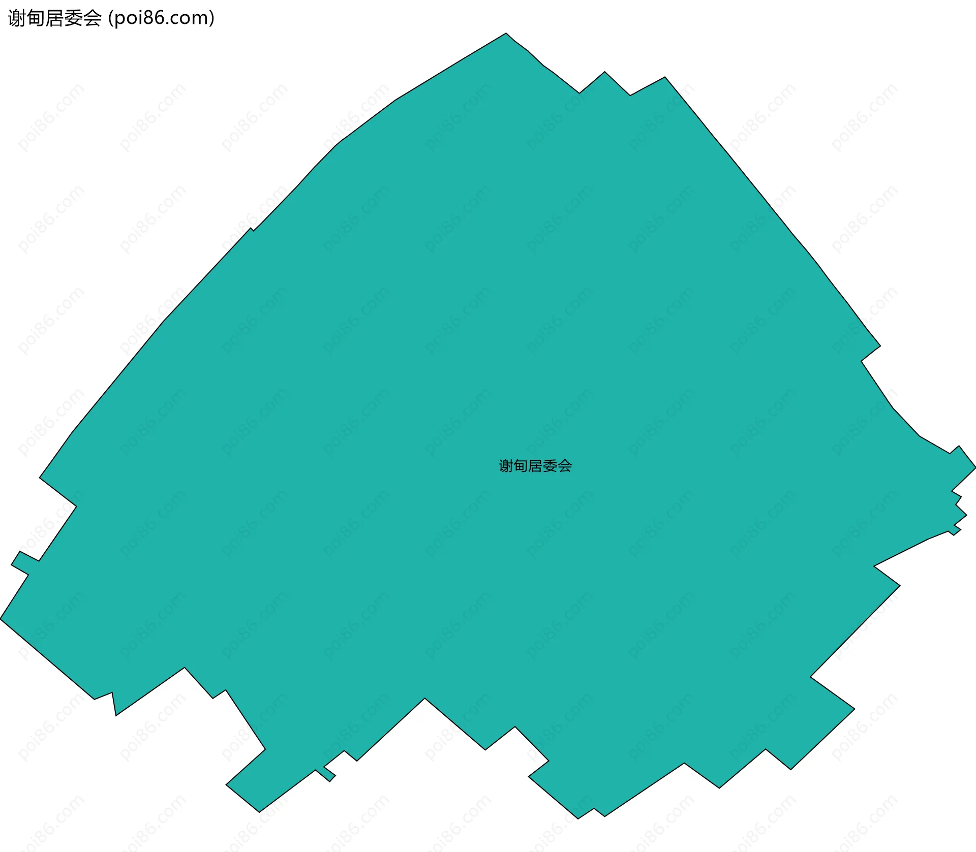 谢甸居委会边界地图