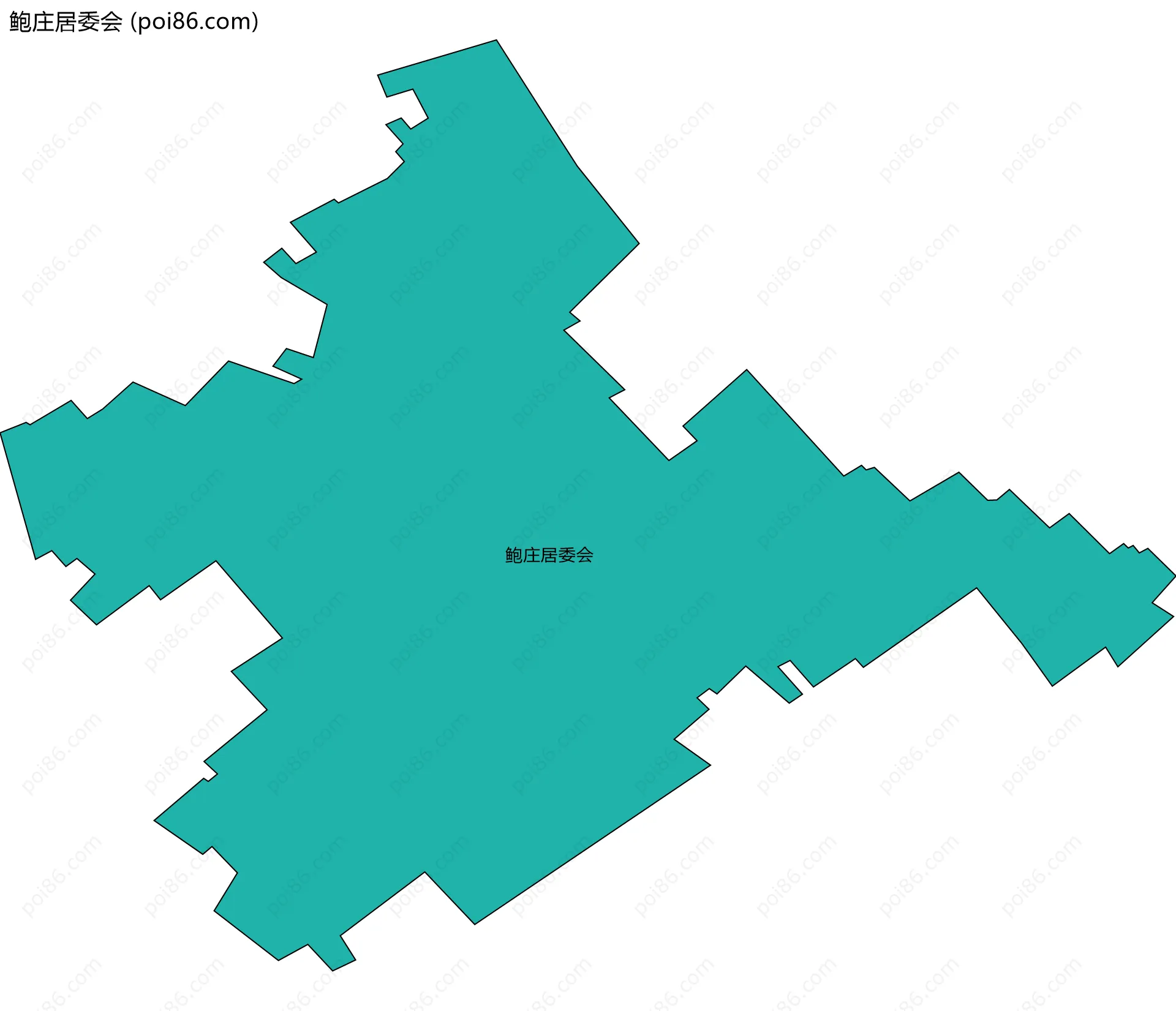 鲍庄居委会边界地图