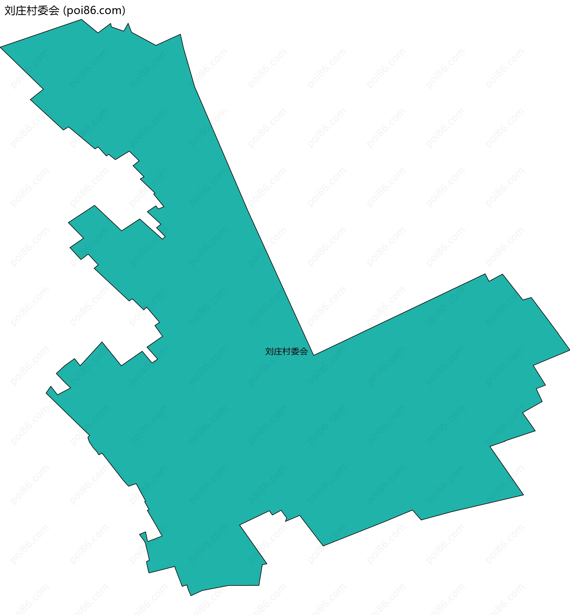 刘庄村委会边界地图