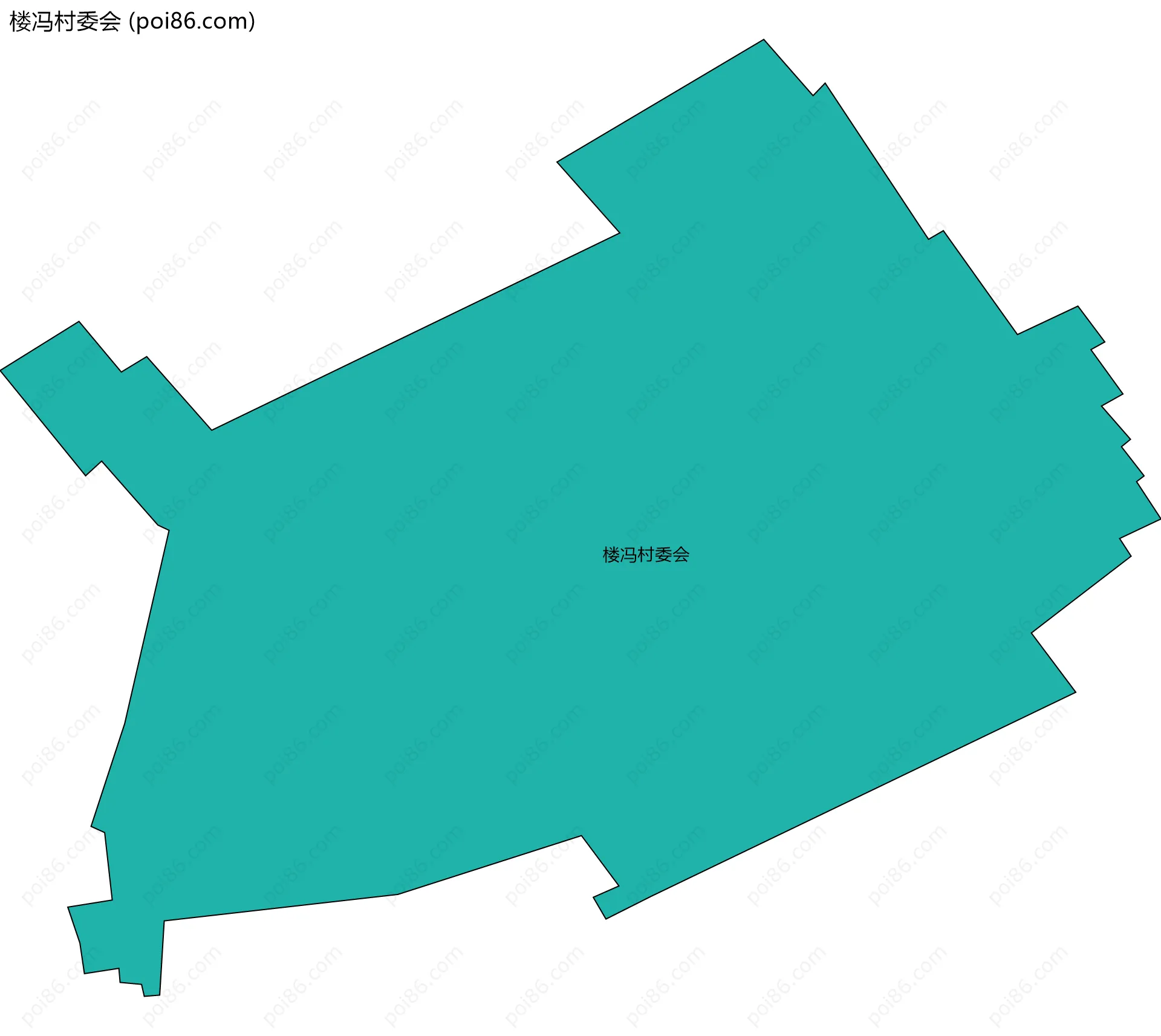 楼冯村委会边界地图