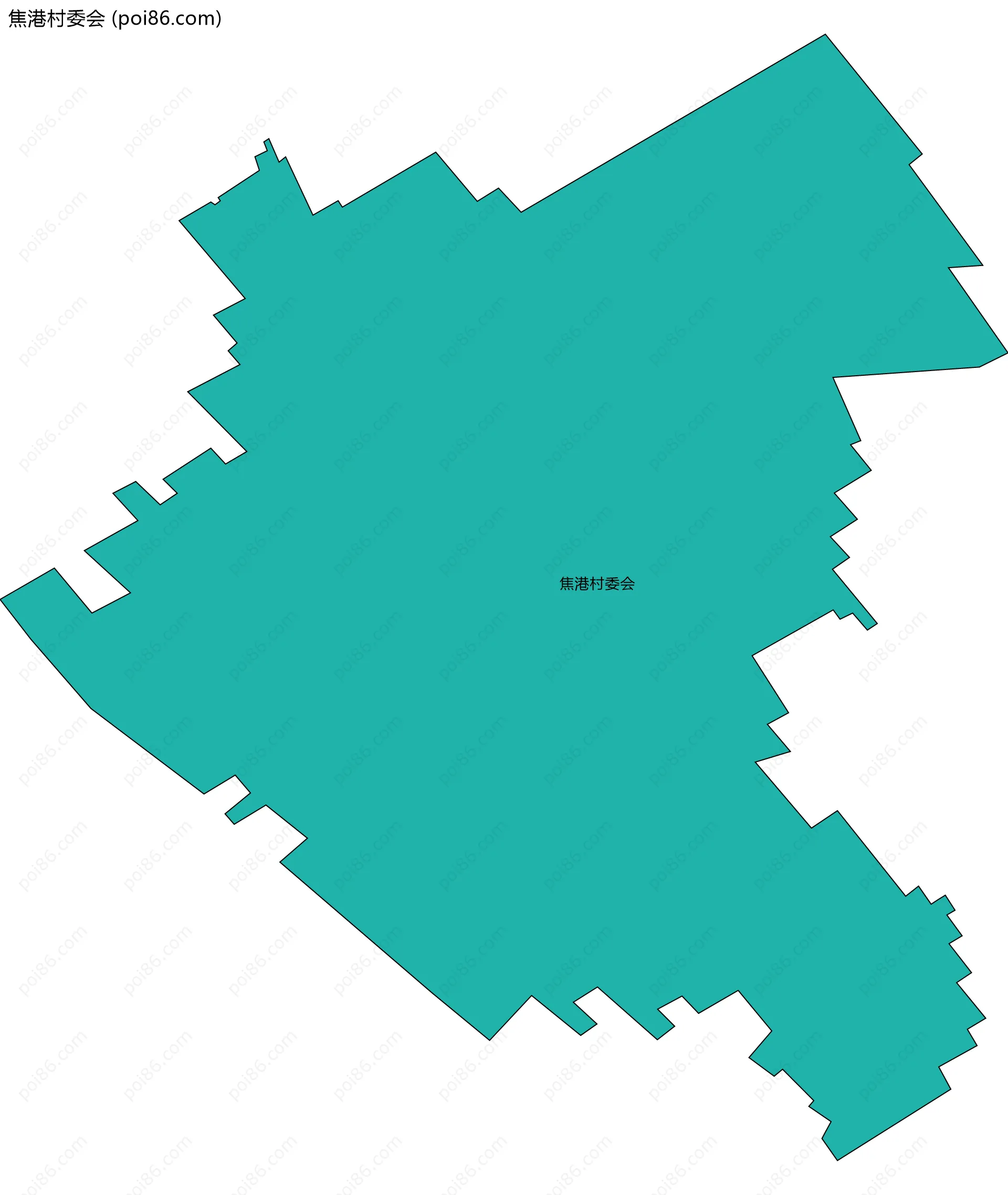 焦港村委会边界地图