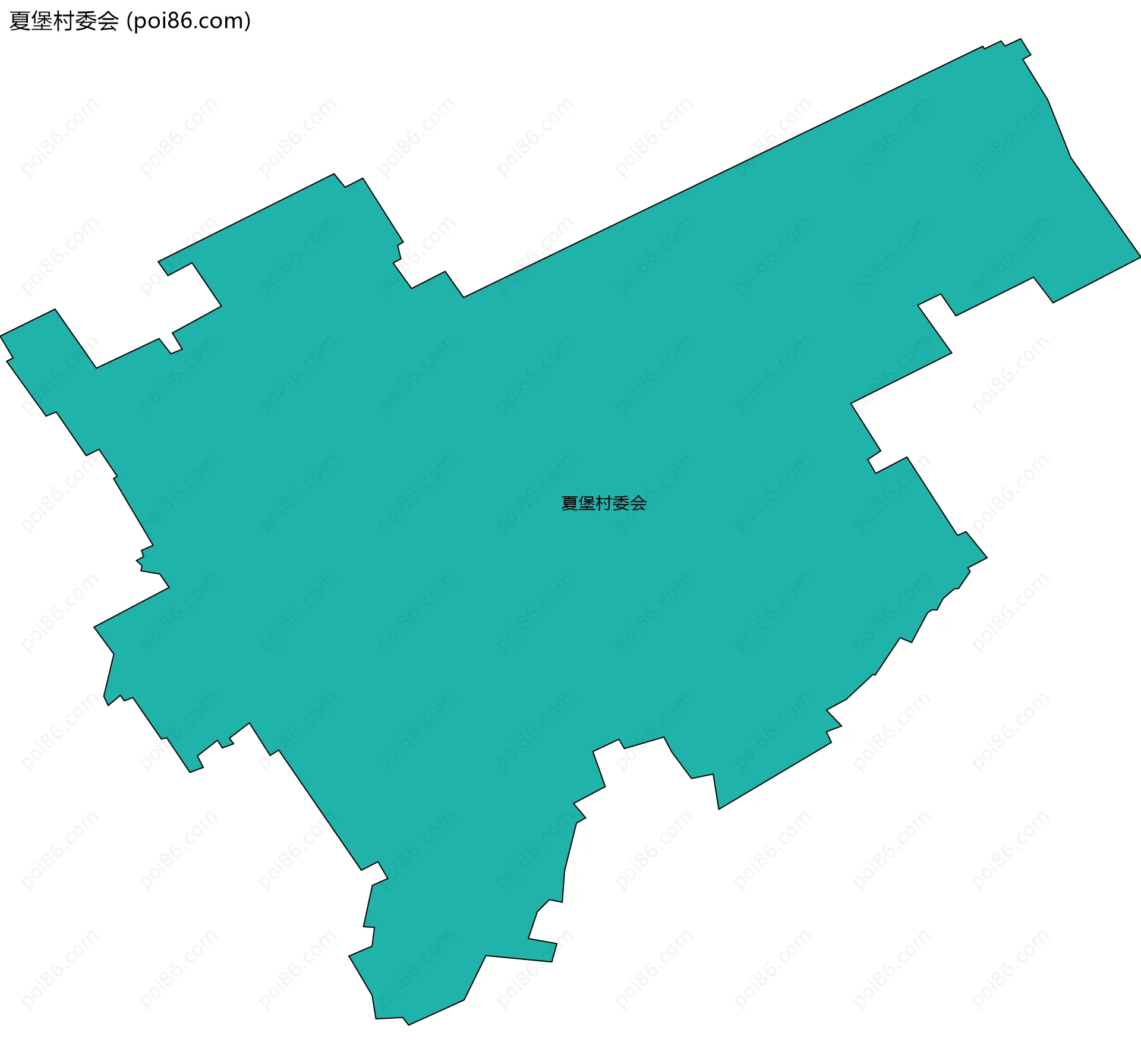 夏堡村委会边界地图