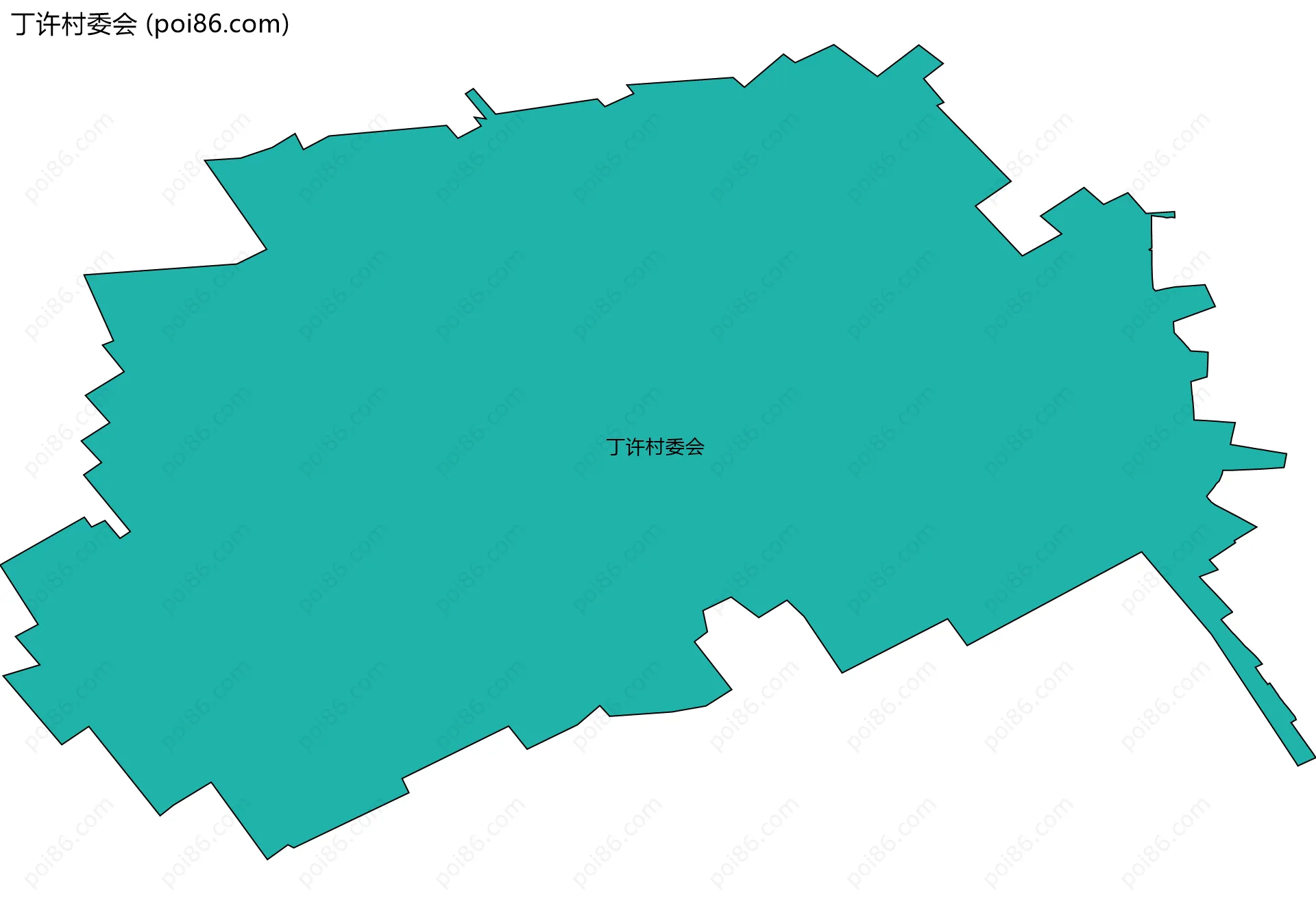 丁许村委会边界地图
