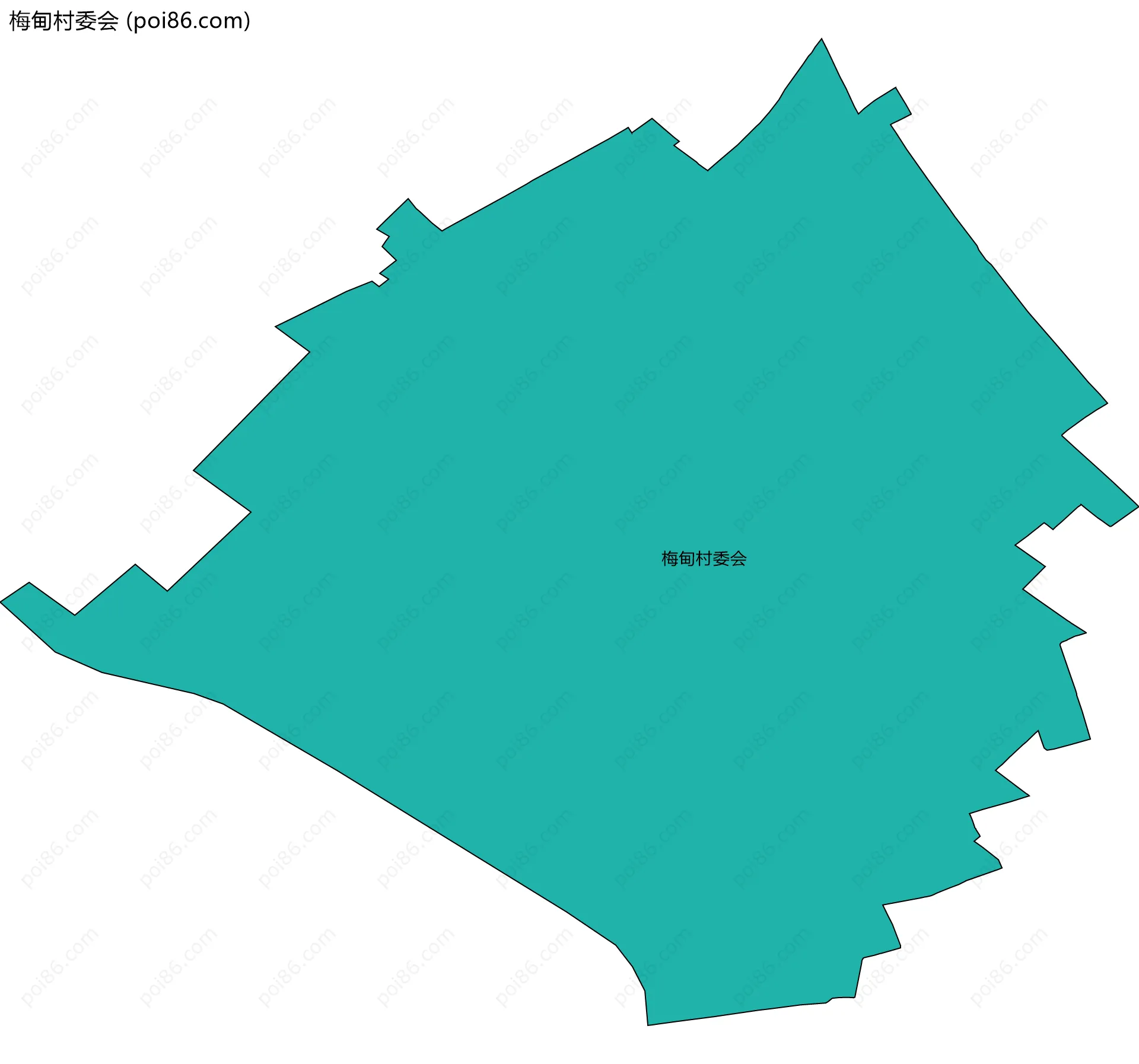 梅甸村委会边界地图