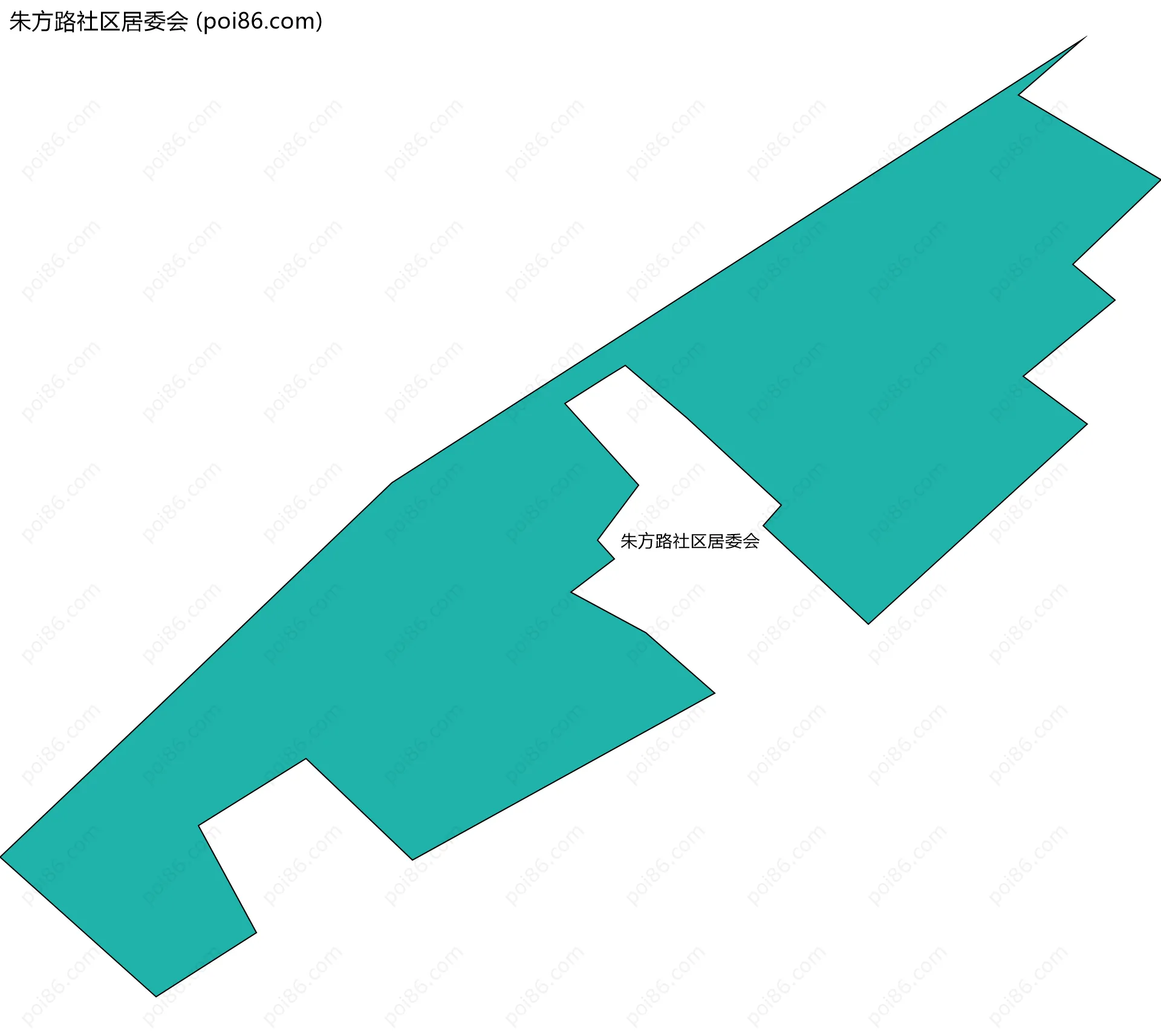 朱方路社区居委会边界地图