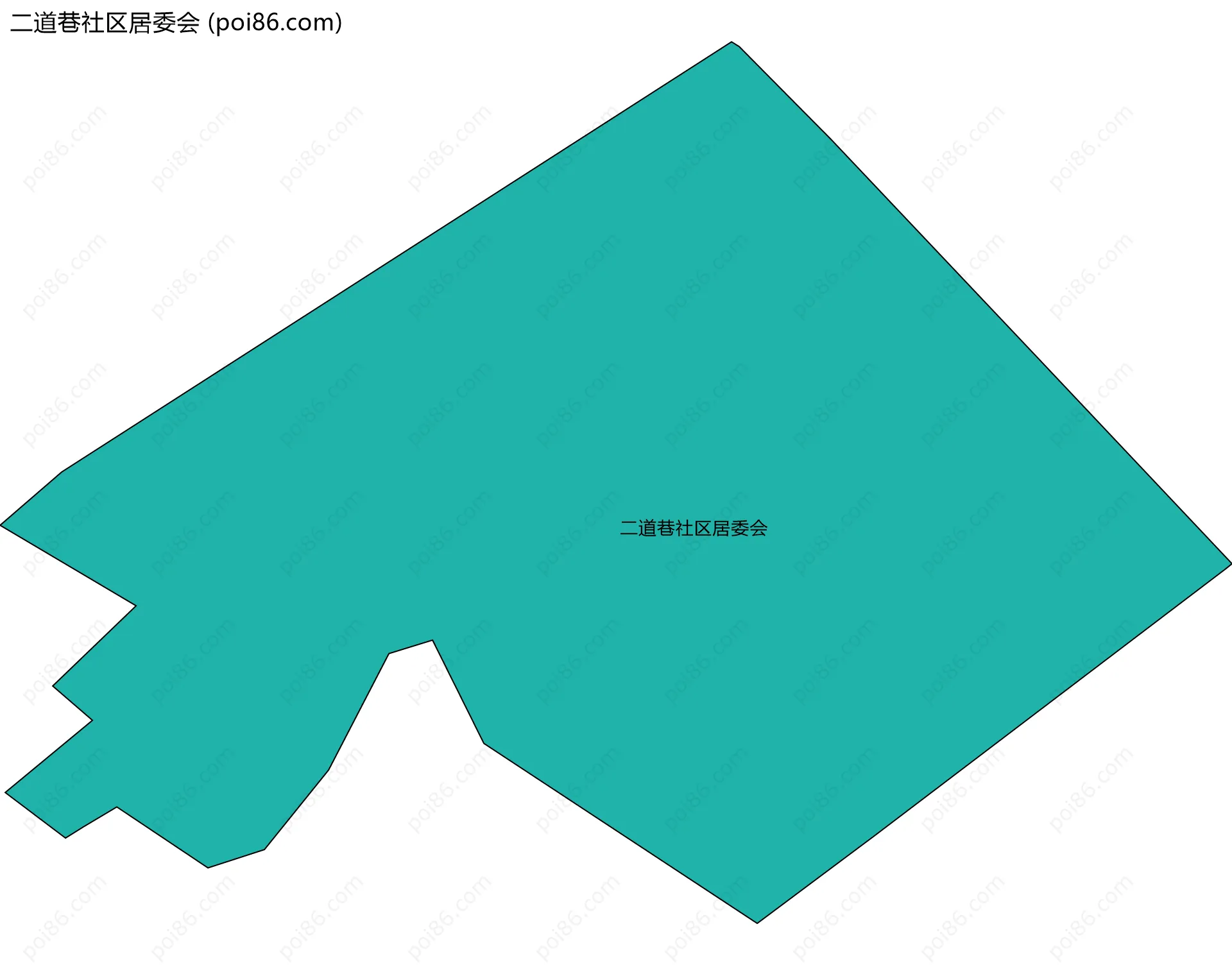 二道巷社区居委会边界地图
