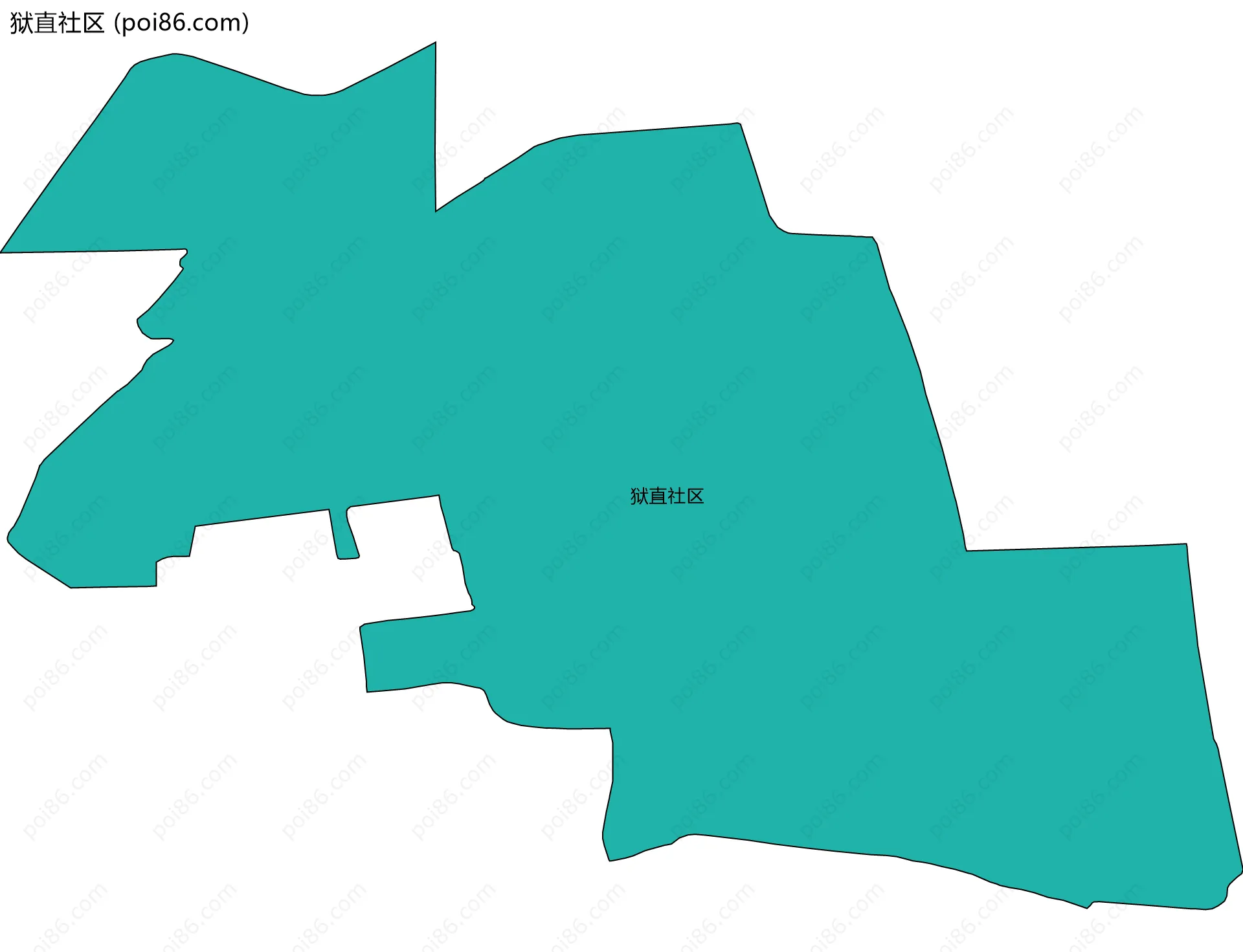 狱直社区边界地图
