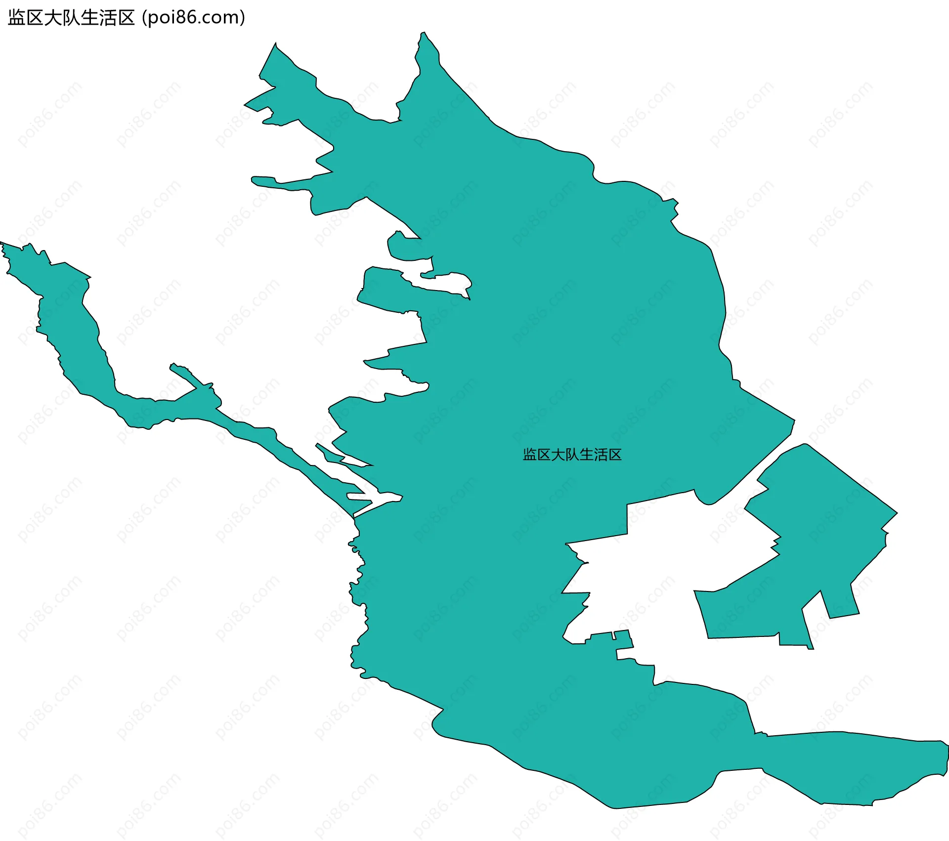 监区大队生活区边界地图