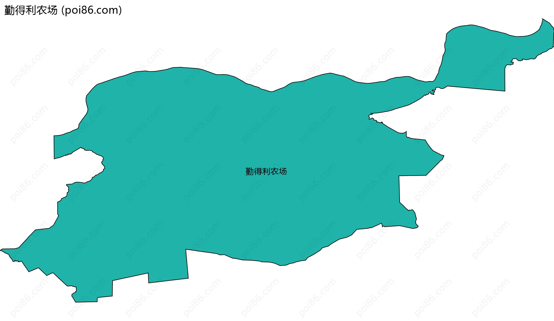 勤得利农场边界地图(五级行政区划)