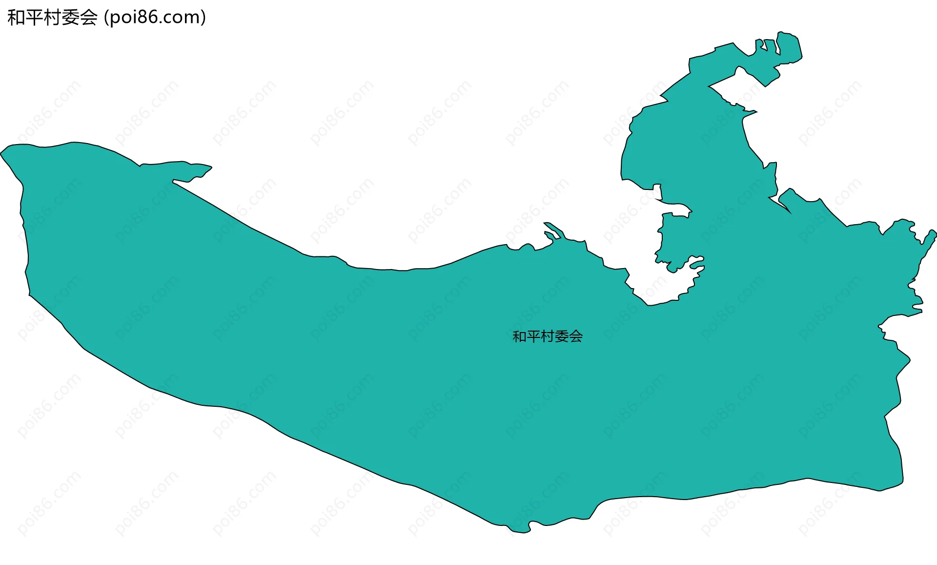 和平村委会边界地图