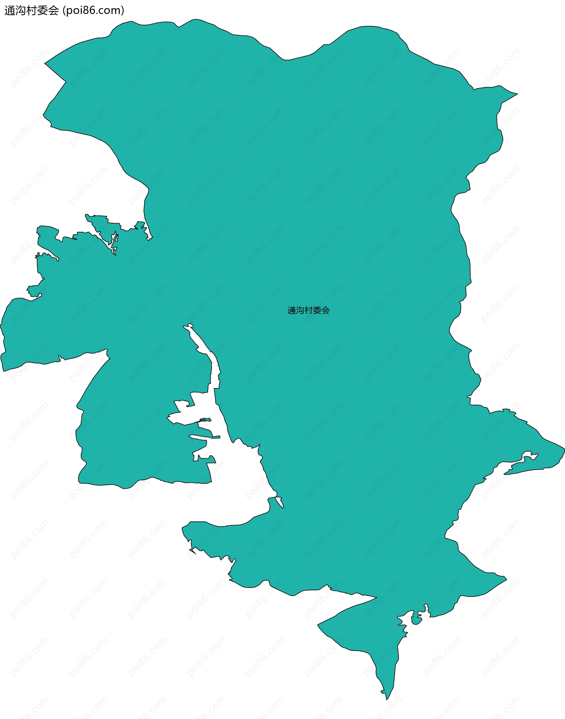 通沟村委会边界地图