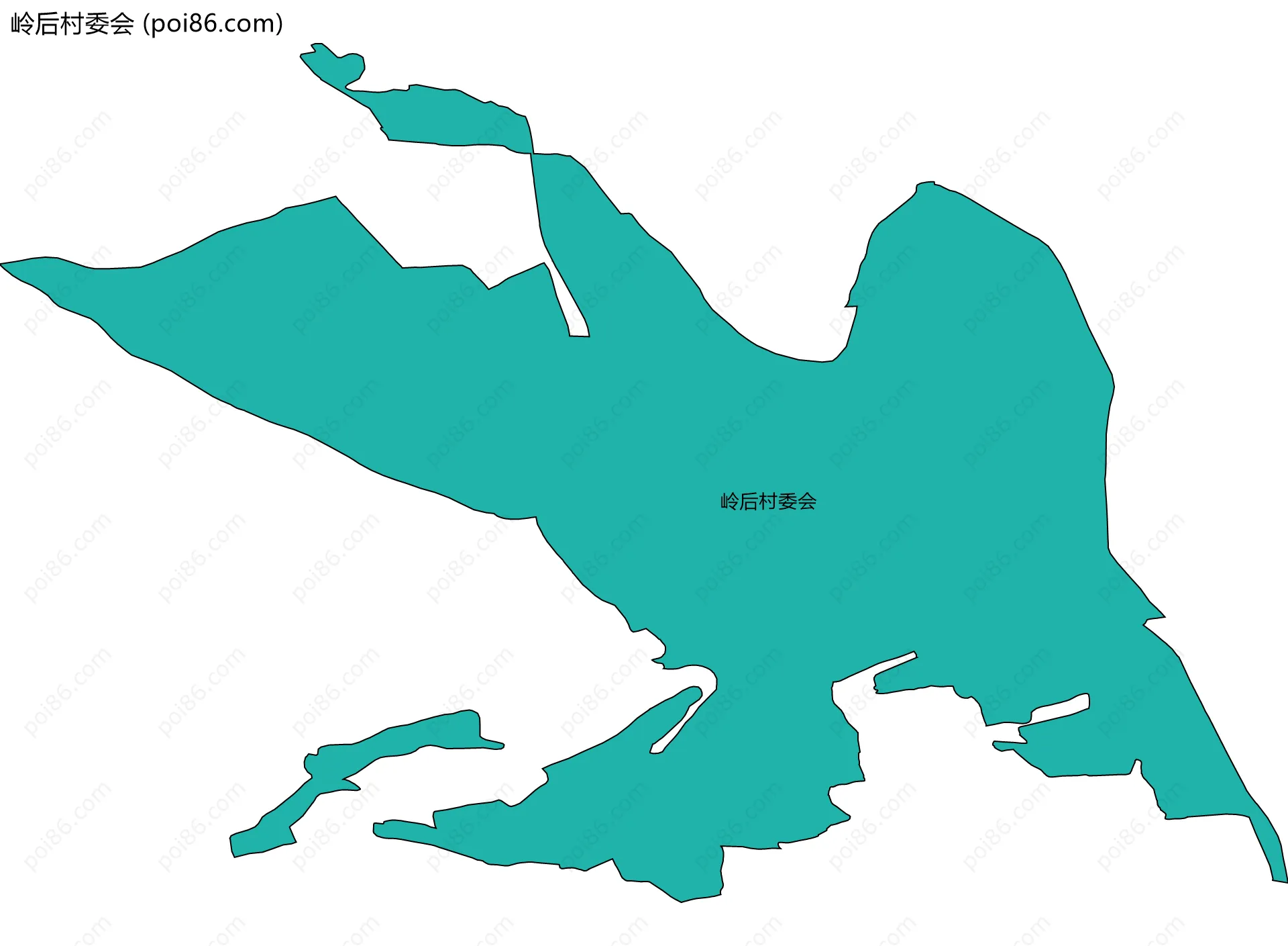 岭后村委会边界地图