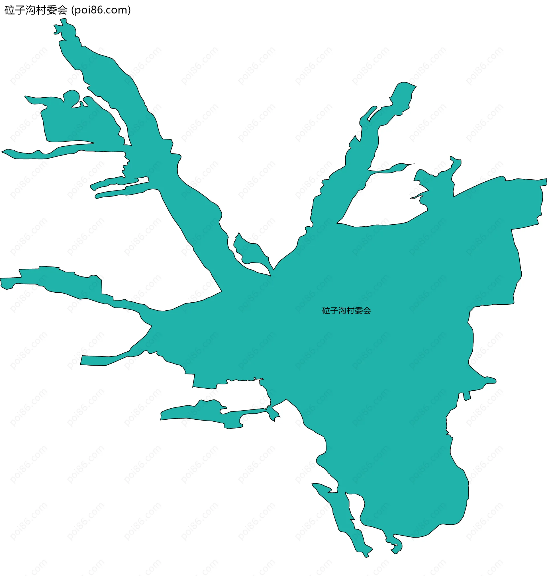 砬子沟村委会边界地图