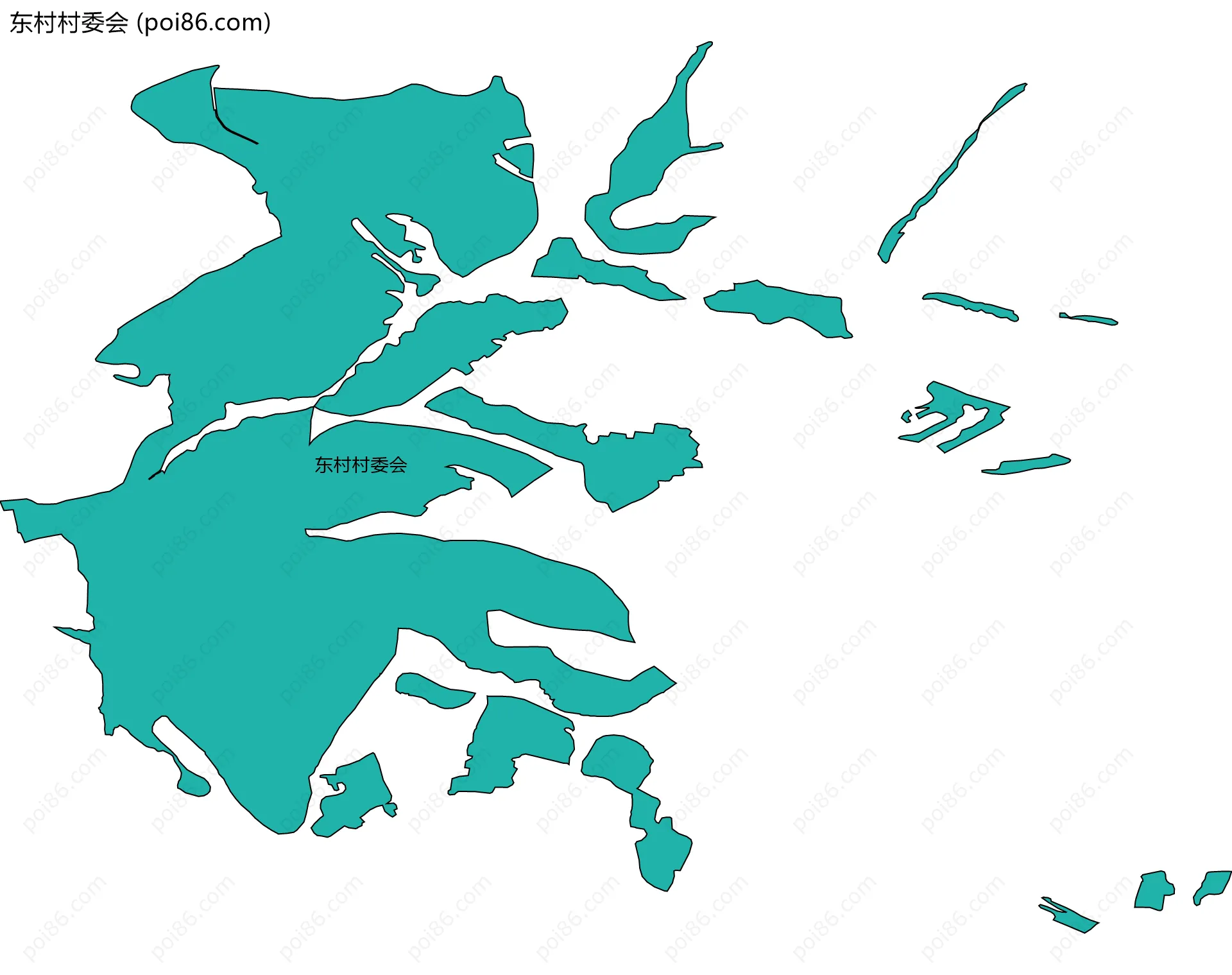 东村村委会边界地图