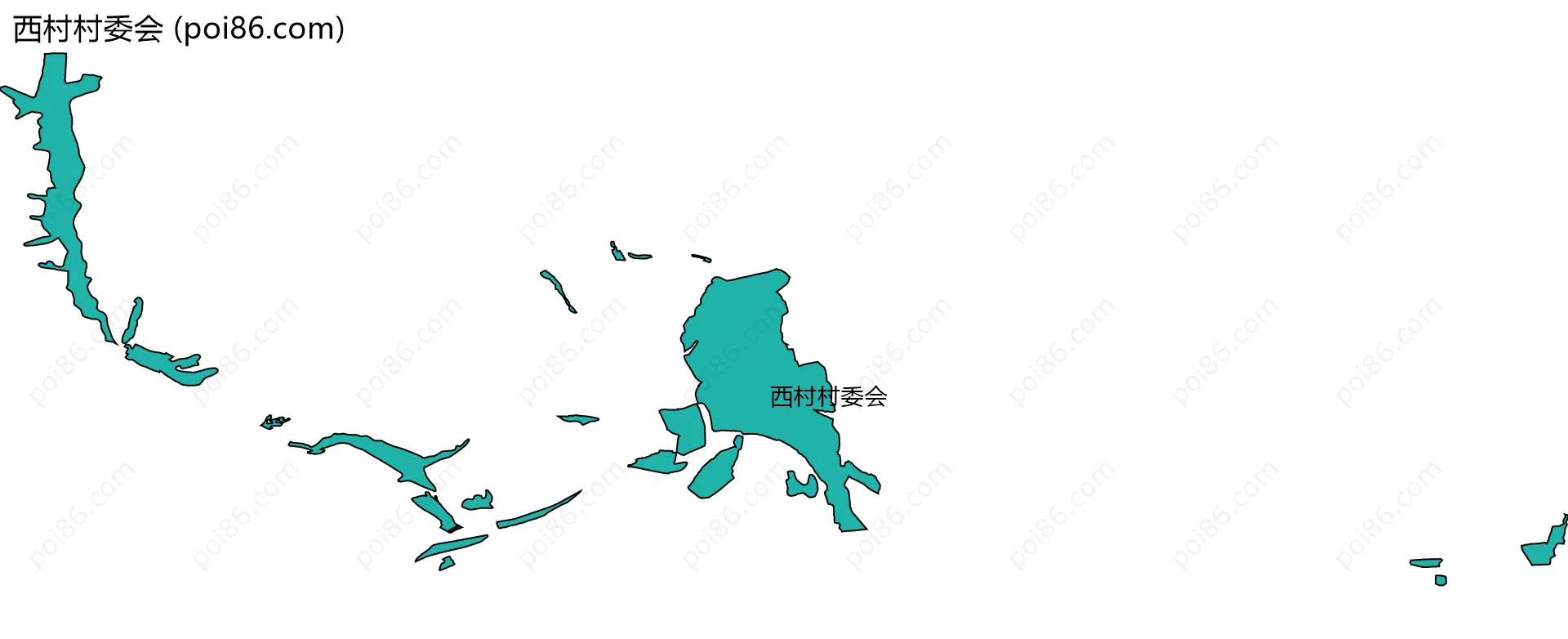 西村村委会边界地图