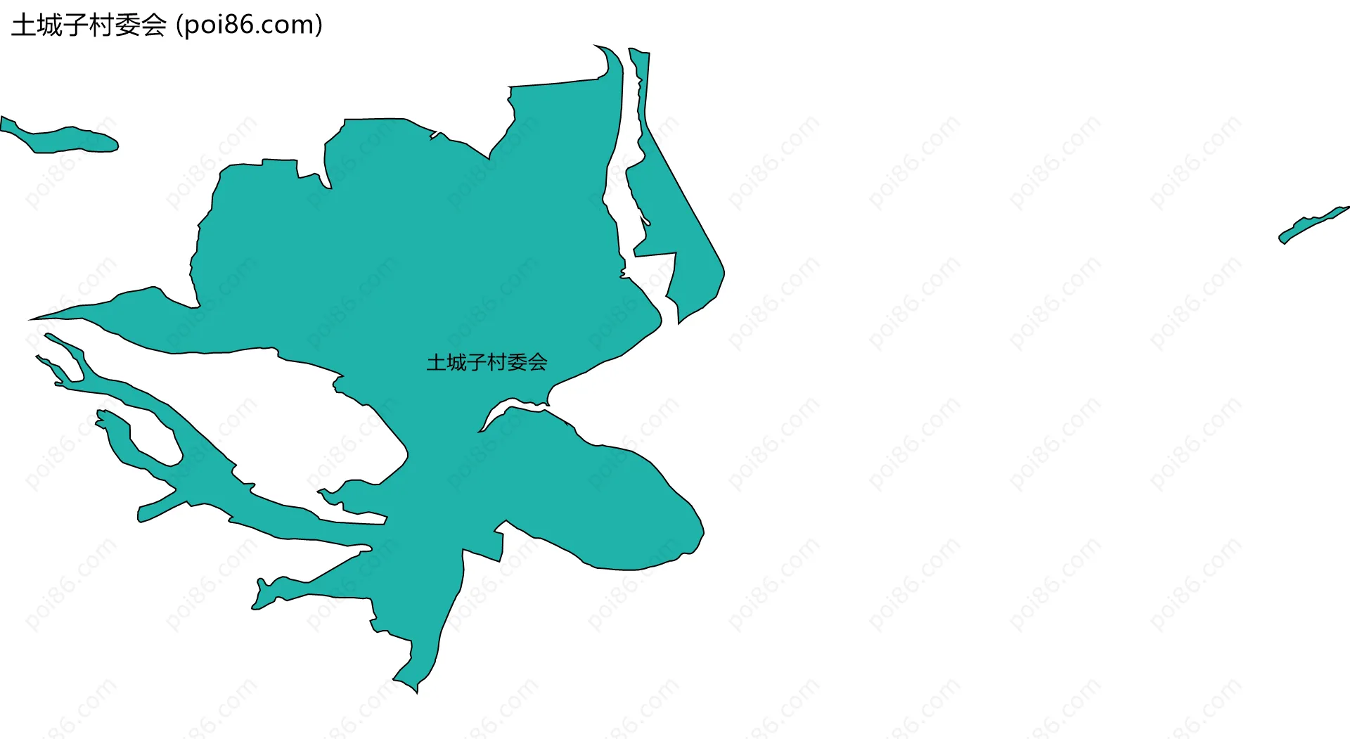 土城子村委会边界地图