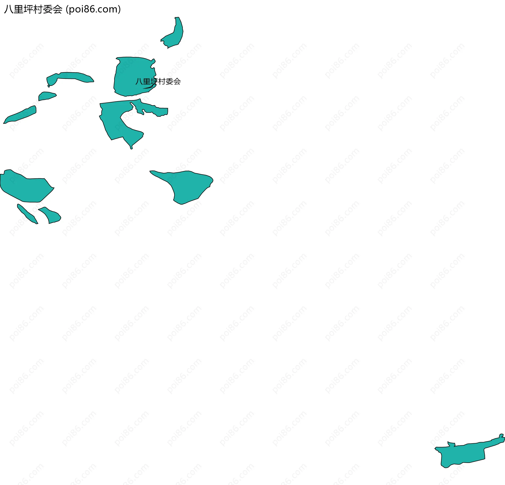 八里坪村委会边界地图