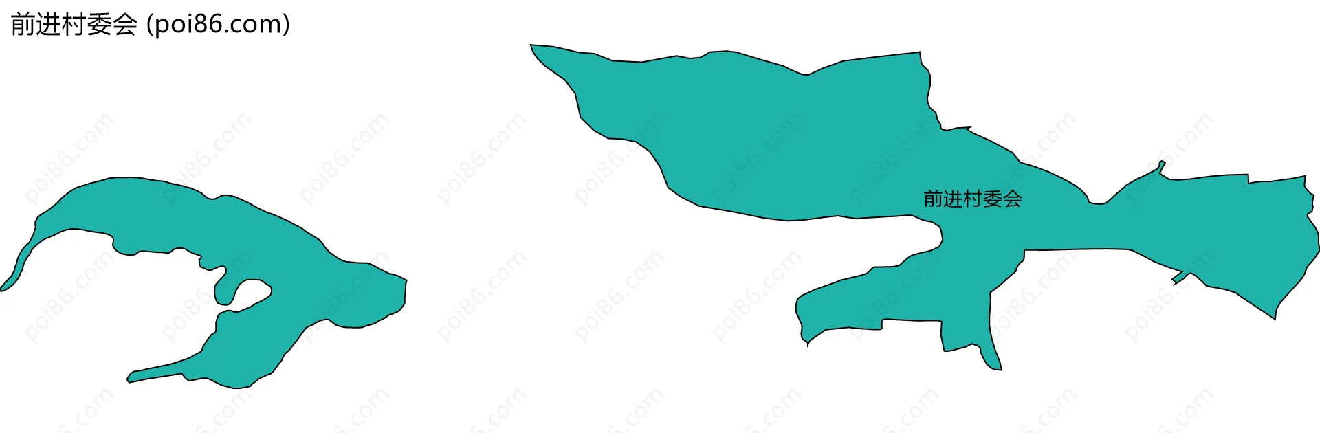 前进村委会边界地图