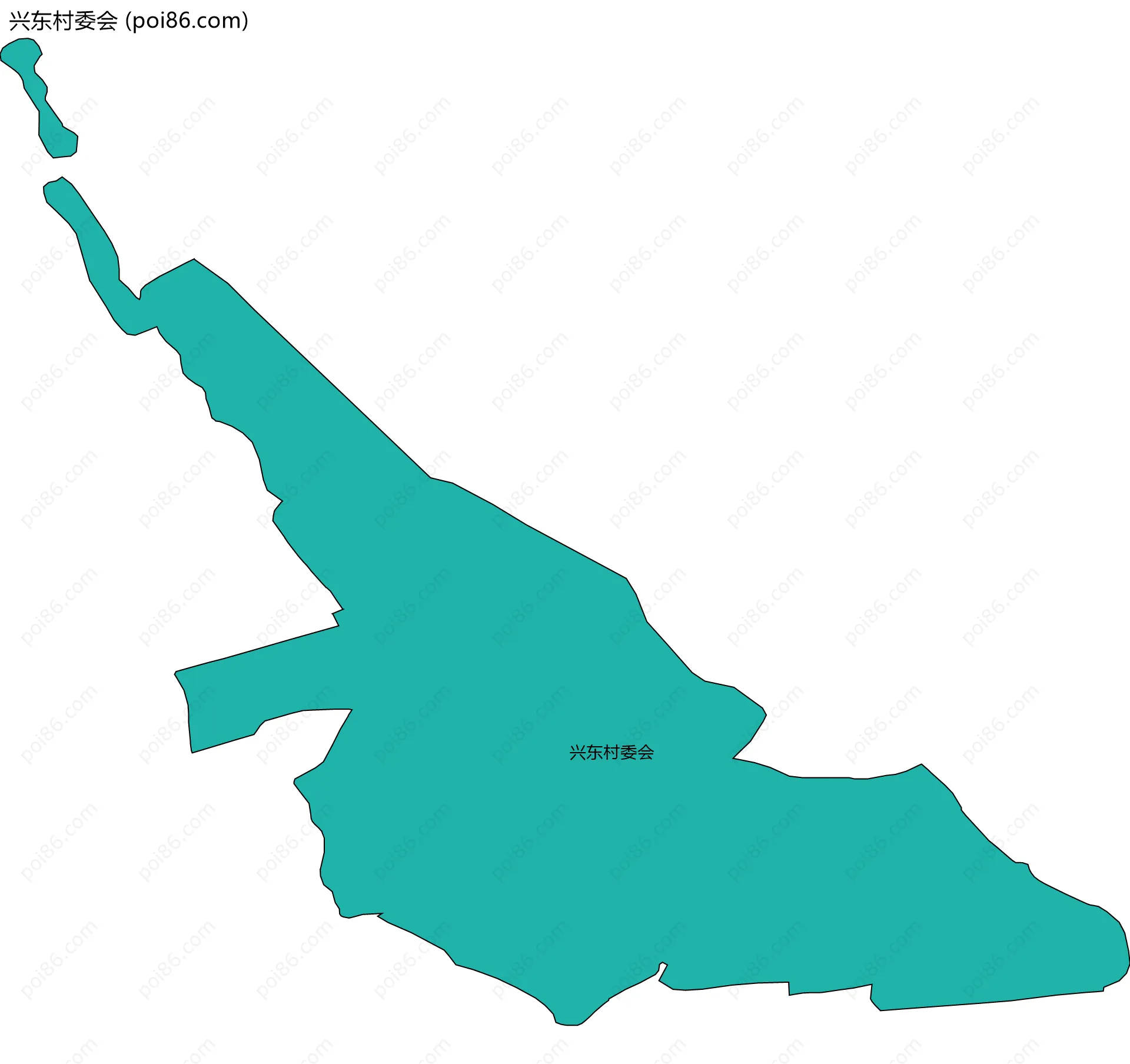 兴东村委会边界地图