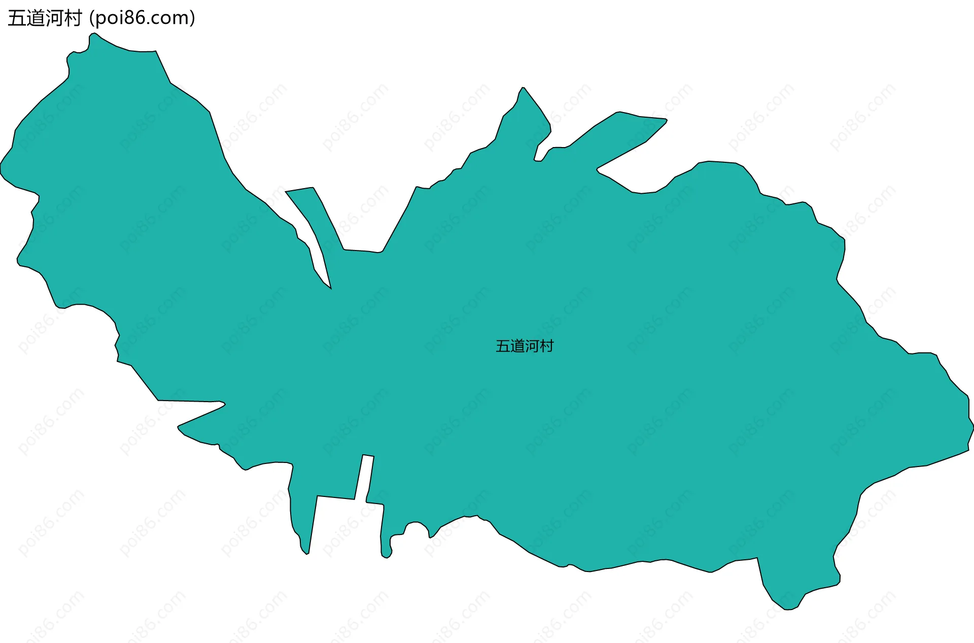 五道河村边界地图