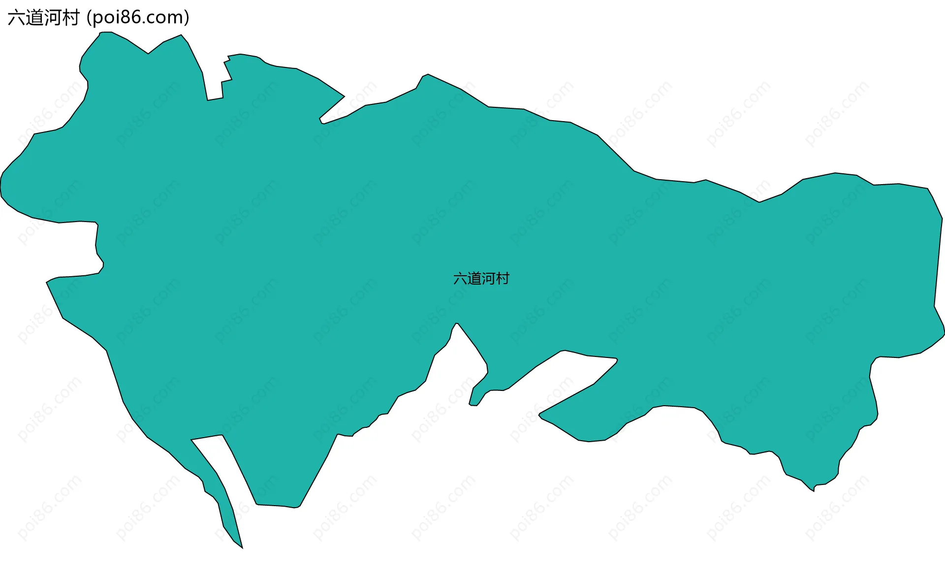 六道河村边界地图