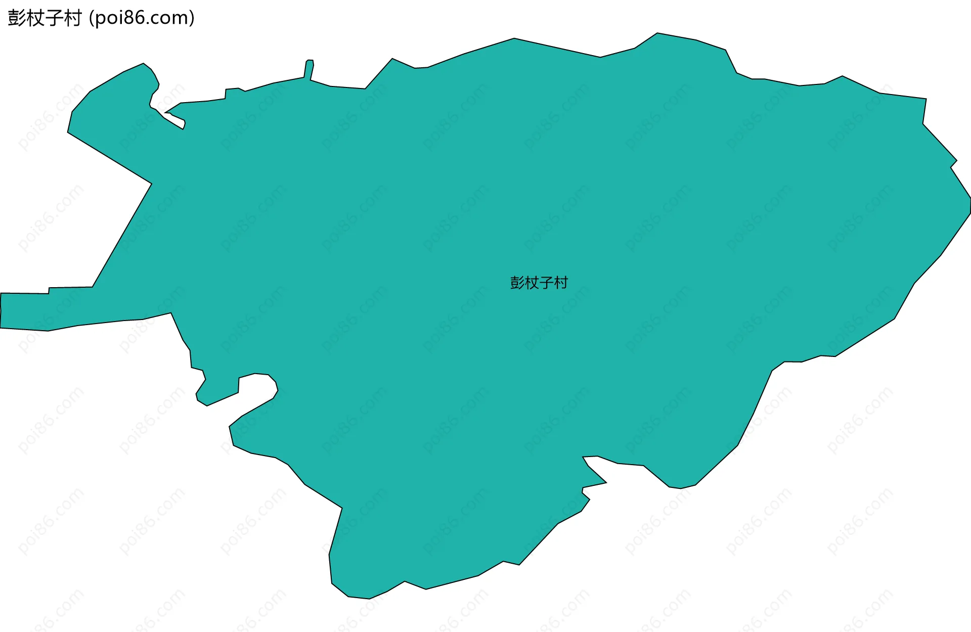 彭杖子村边界地图