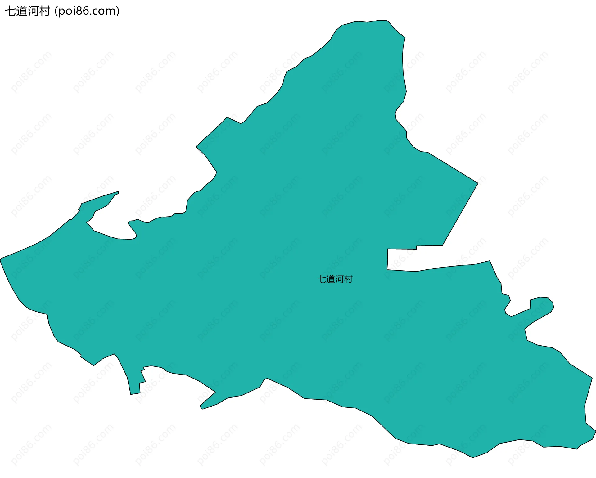 七道河村边界地图
