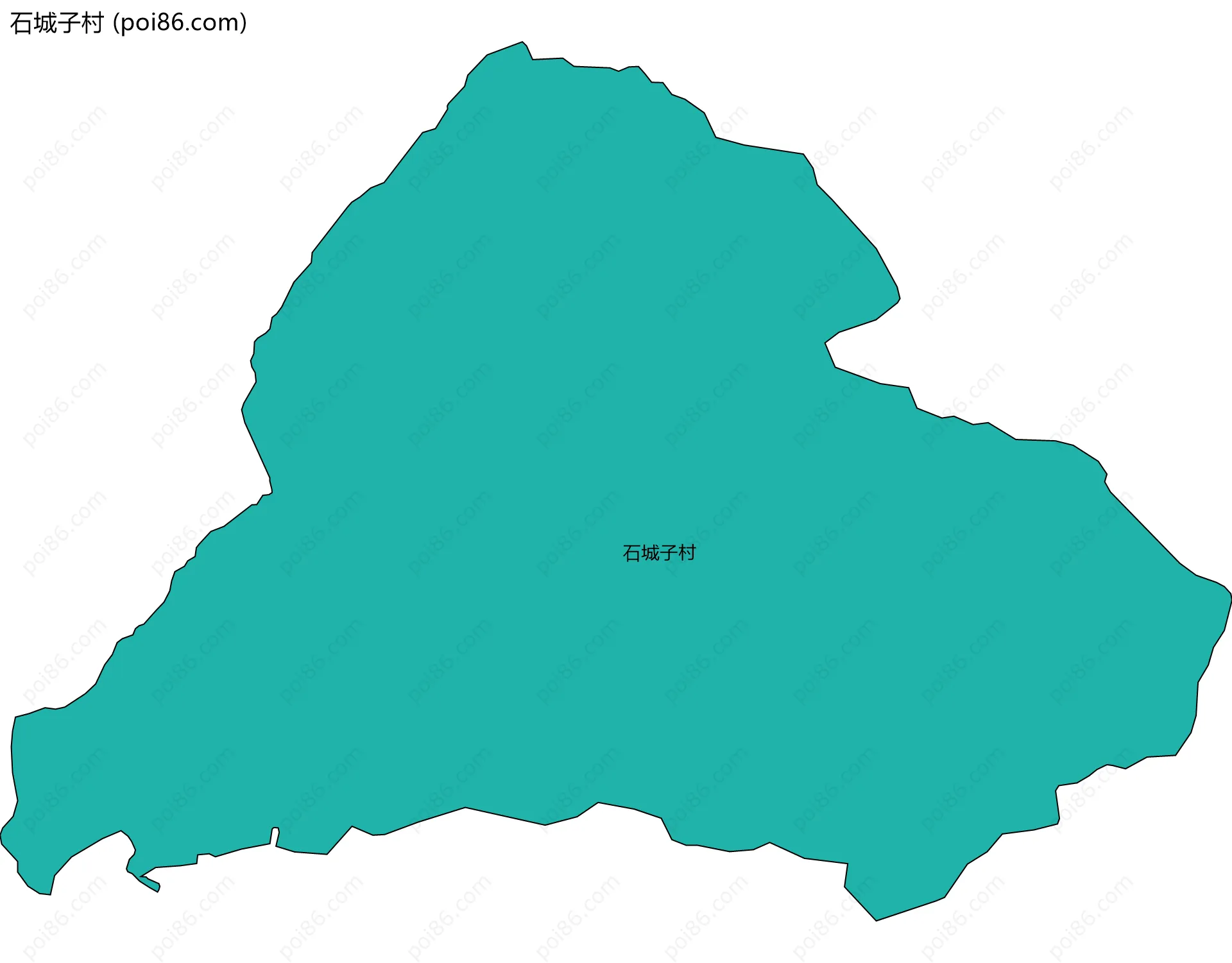 石城子村边界地图