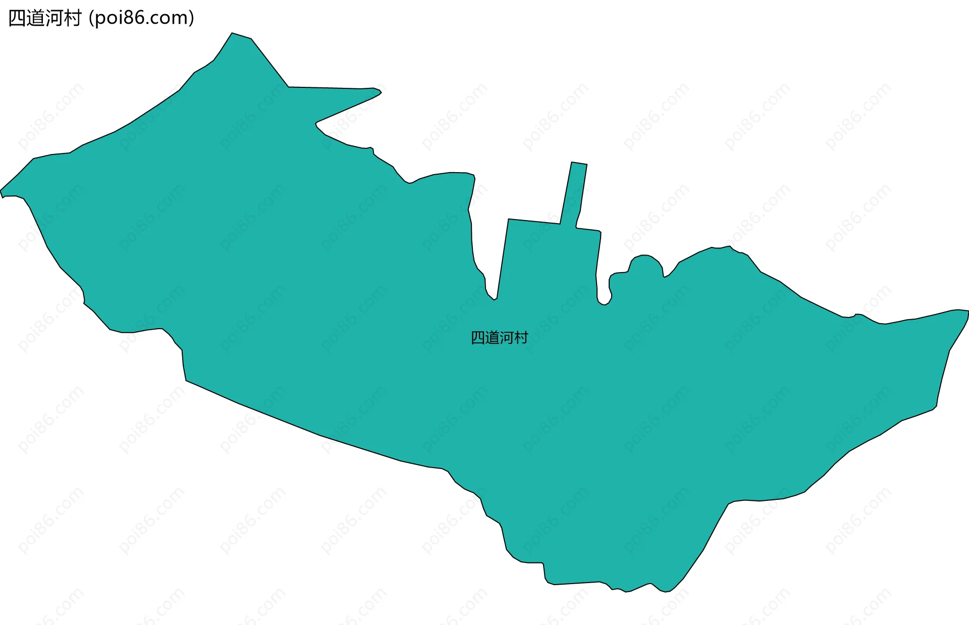 四道河村边界地图
