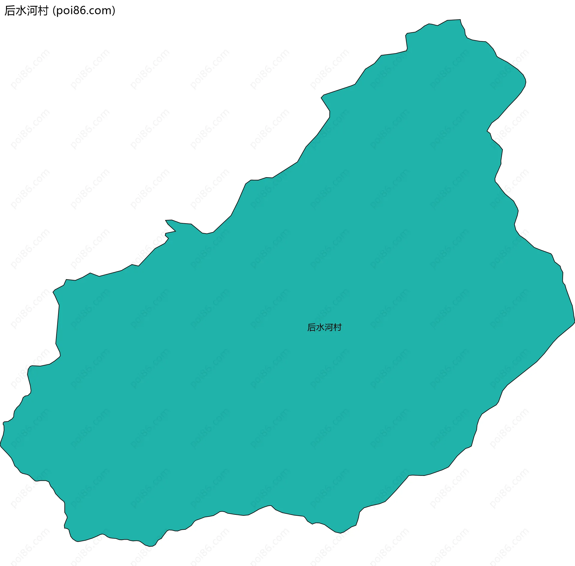后水河村边界地图