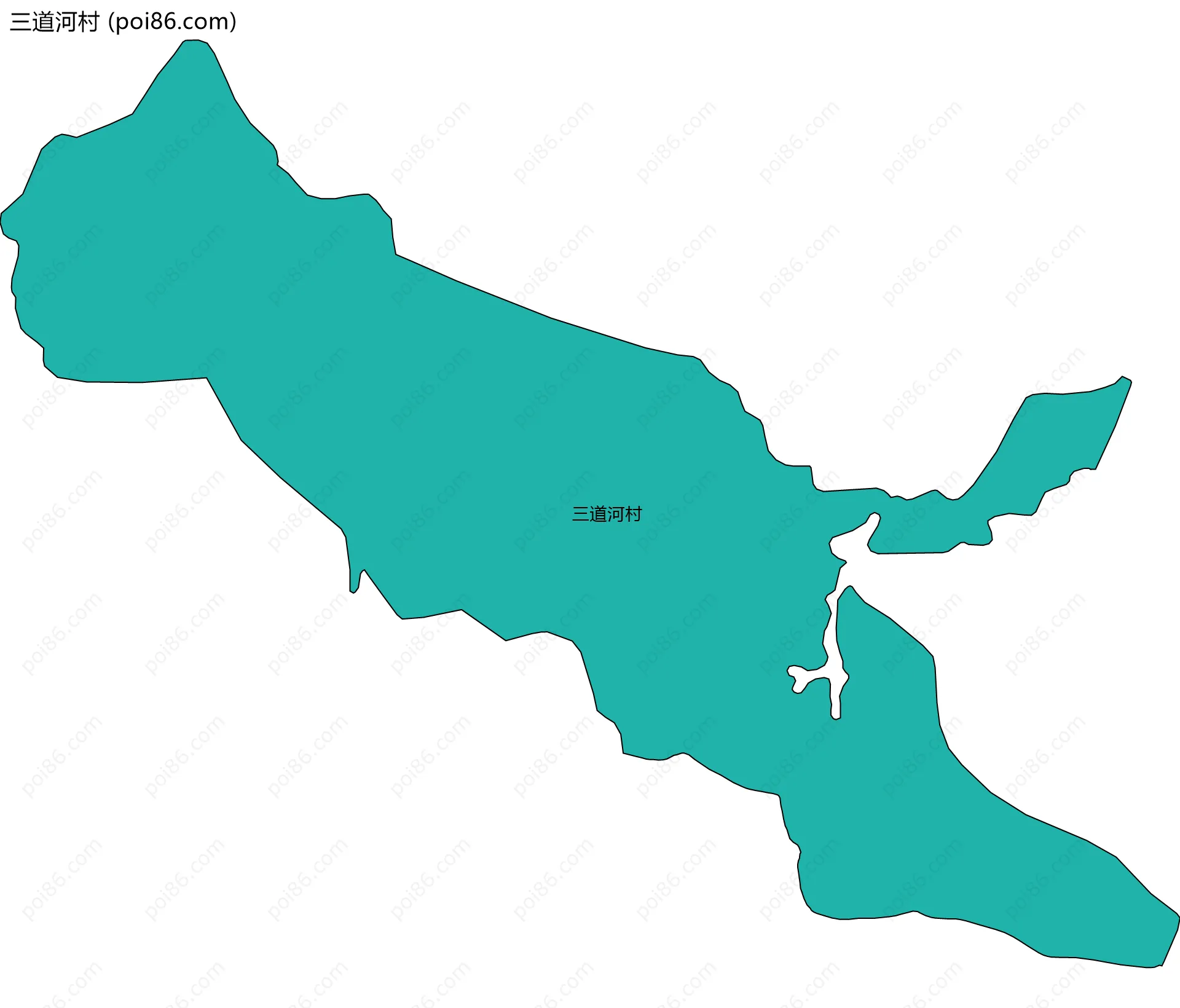 三道河村边界地图