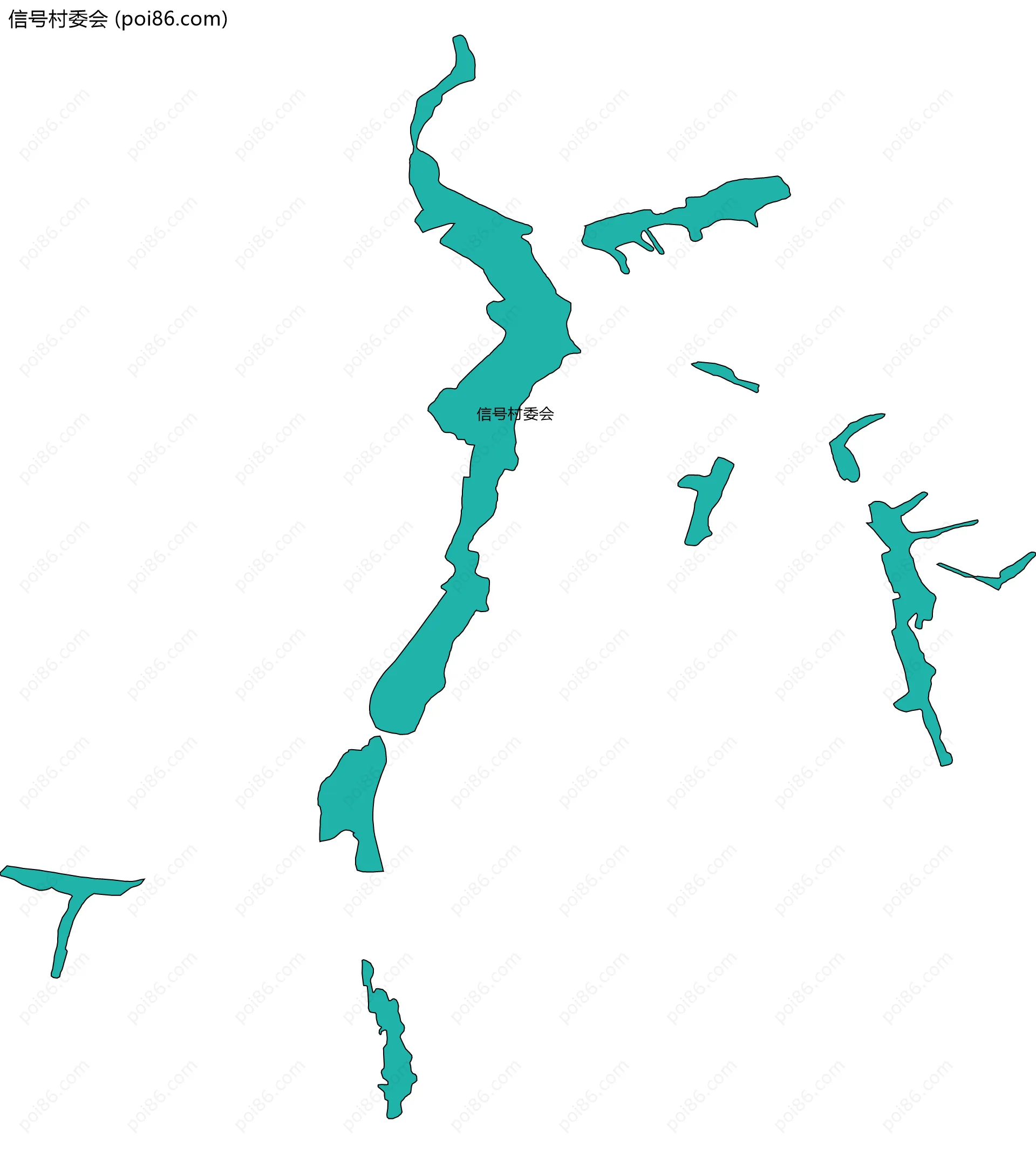 信号村委会边界地图